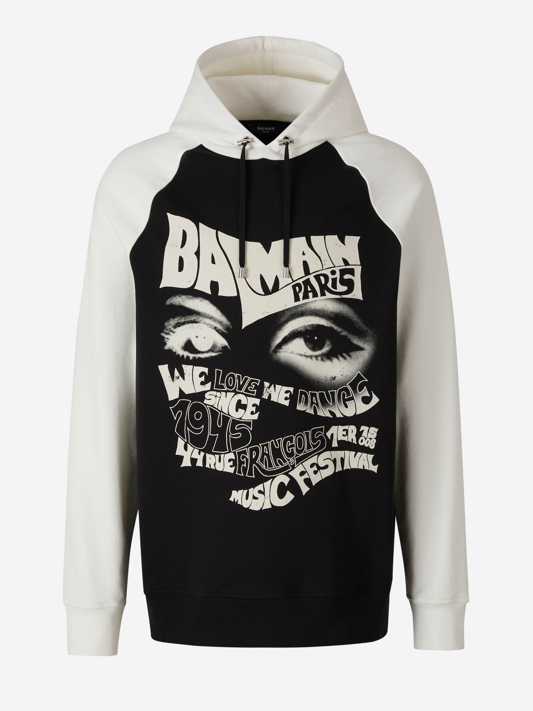 Outlet online Balmain Hombre Sudadera Logo Capucha color Negro sku 545-001342 01 - Foto 1