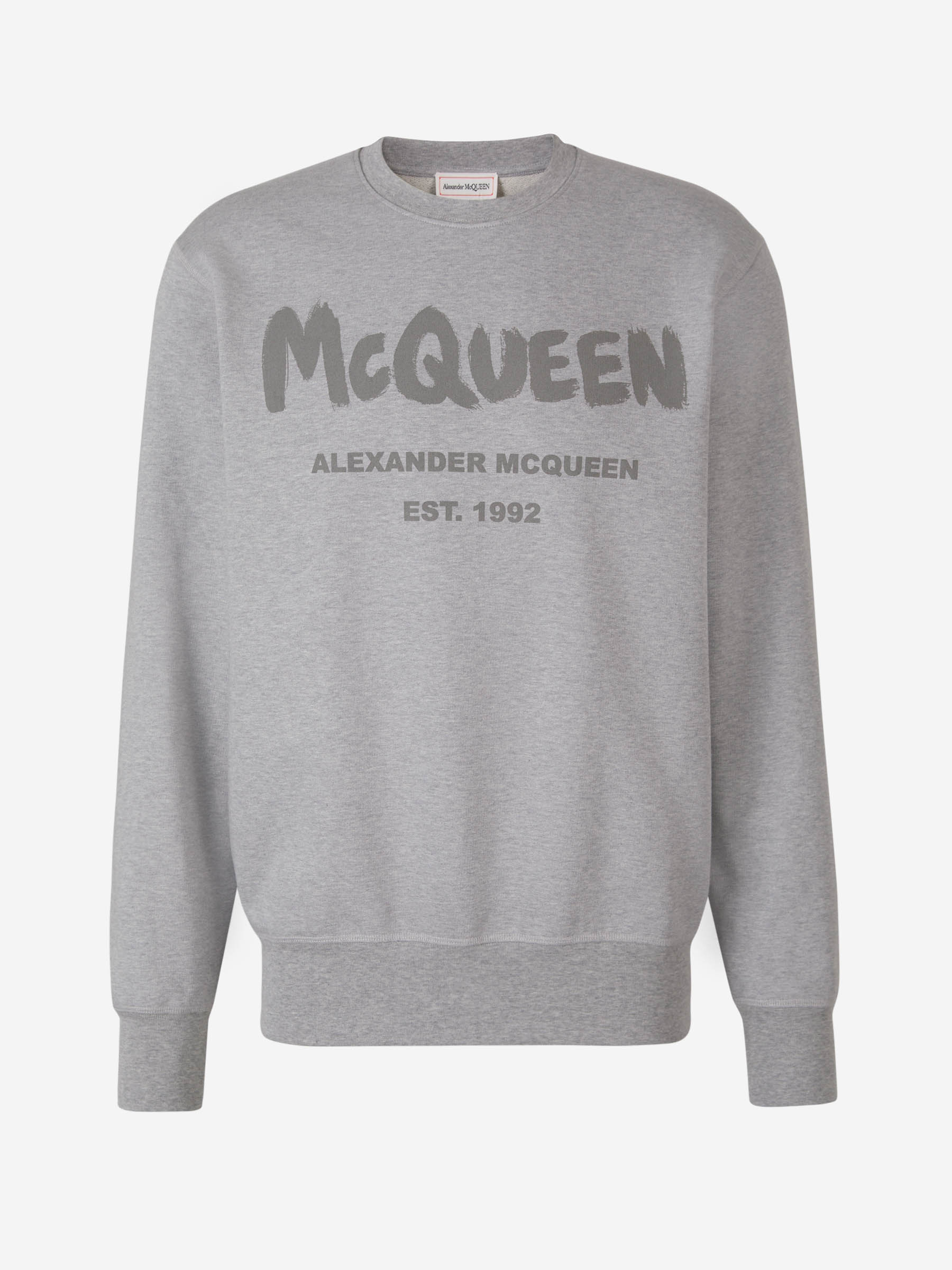 Outlet online Alexander McQueen Hombre Sudadera Estampada Algodón color Azul Marino sku 545-001370 02 - Foto 1