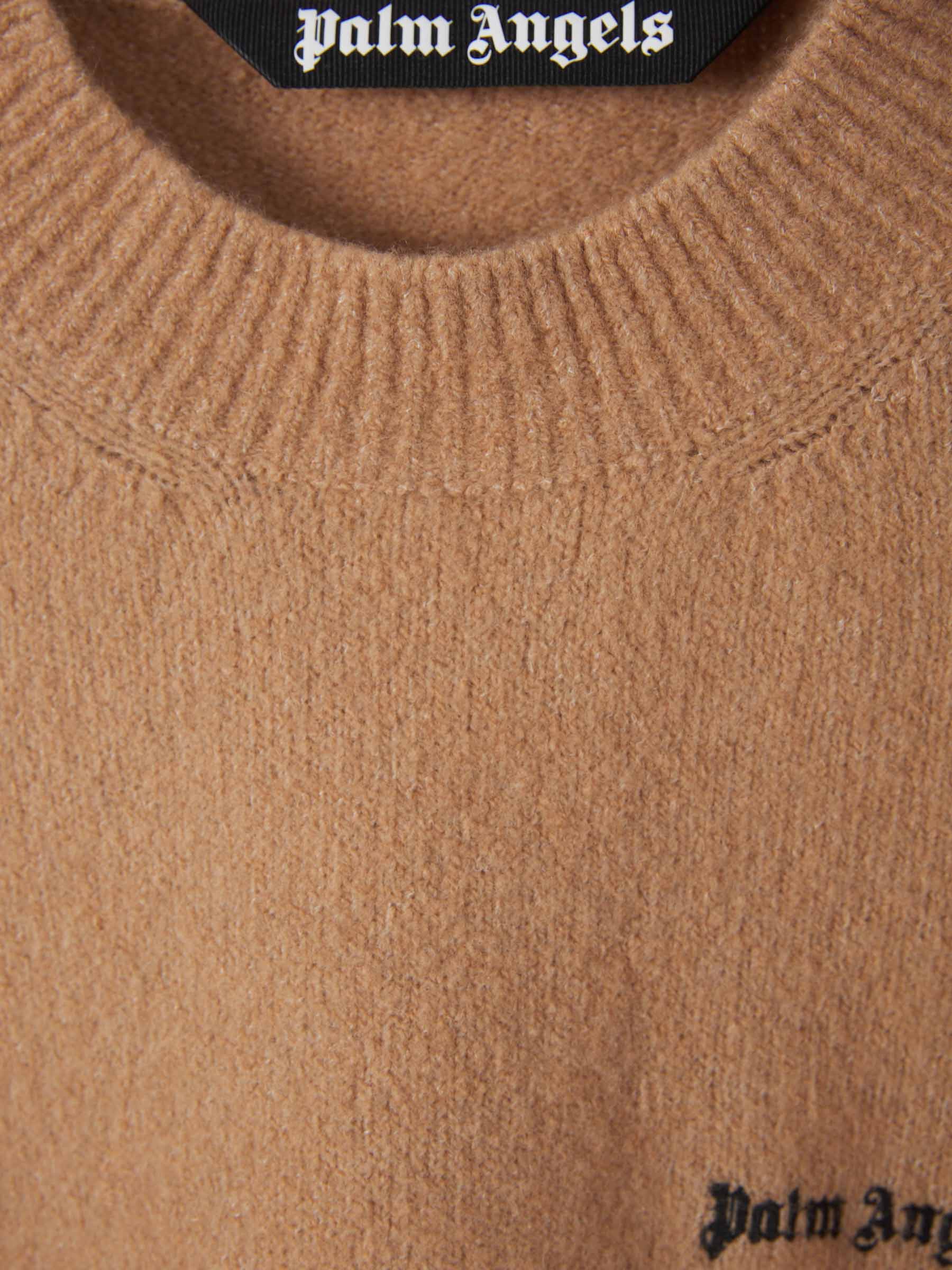 Outlet online Palm Angels Hombre Jersey Punto Logo color Marron sku 545-001389 01 - Foto 3