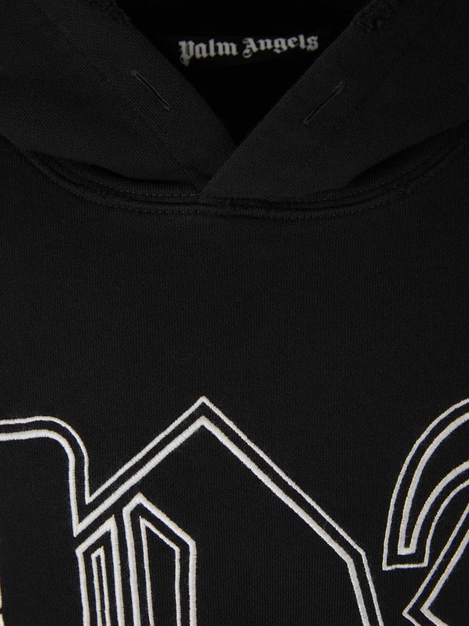 Outlet online Palm Angels Hombre Sudadera Logo Bordado color Negro sku 545-001390 01 - Foto 3