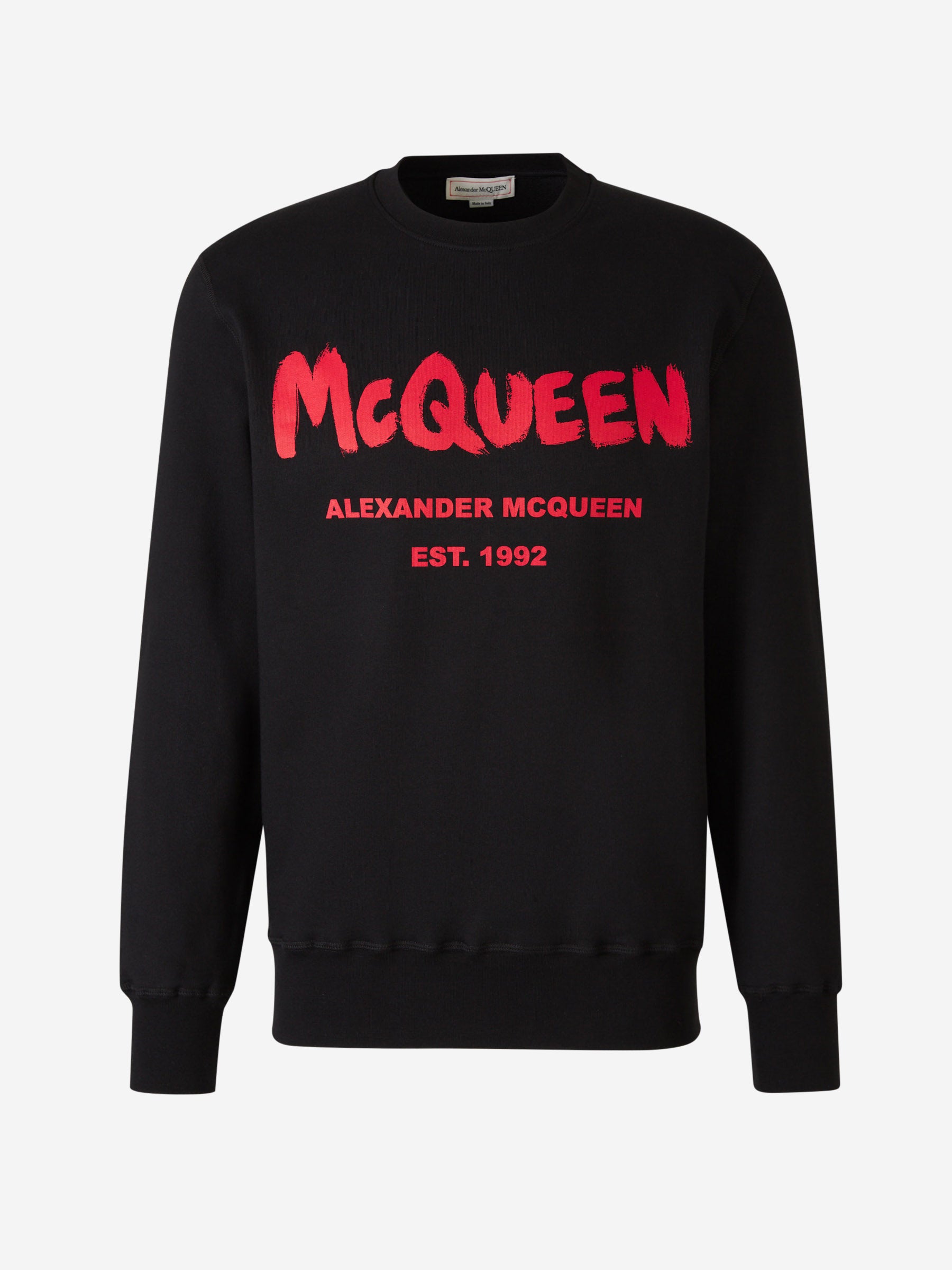 Outlet online Alexander McQueen Hombre Sudadera Logo Algodón color Negro sku 545-001610 01 - Foto 1