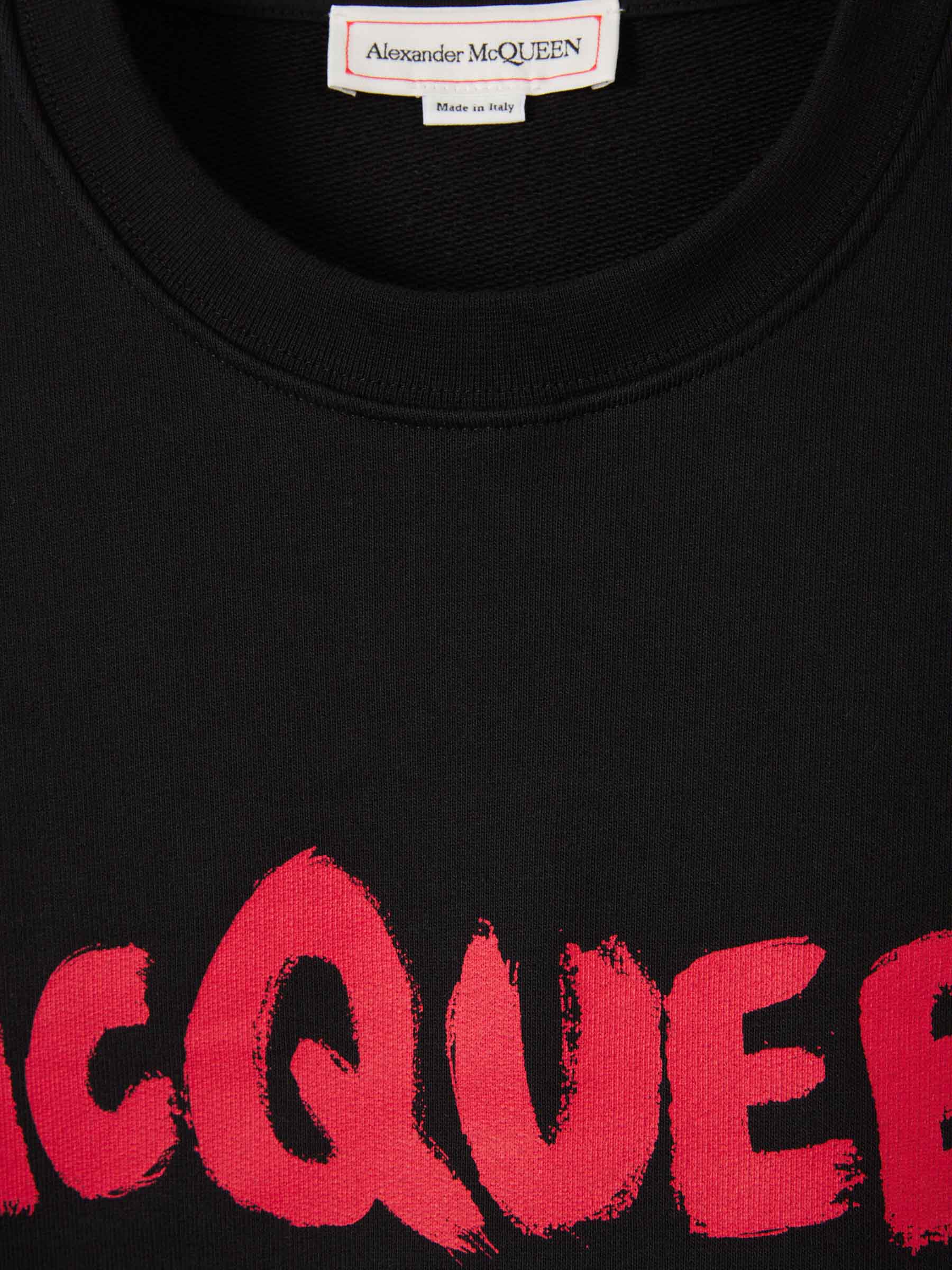 Outlet online Alexander McQueen Hombre Sudadera Logo Algodón color Negro sku 545-001610 01 - Foto 3