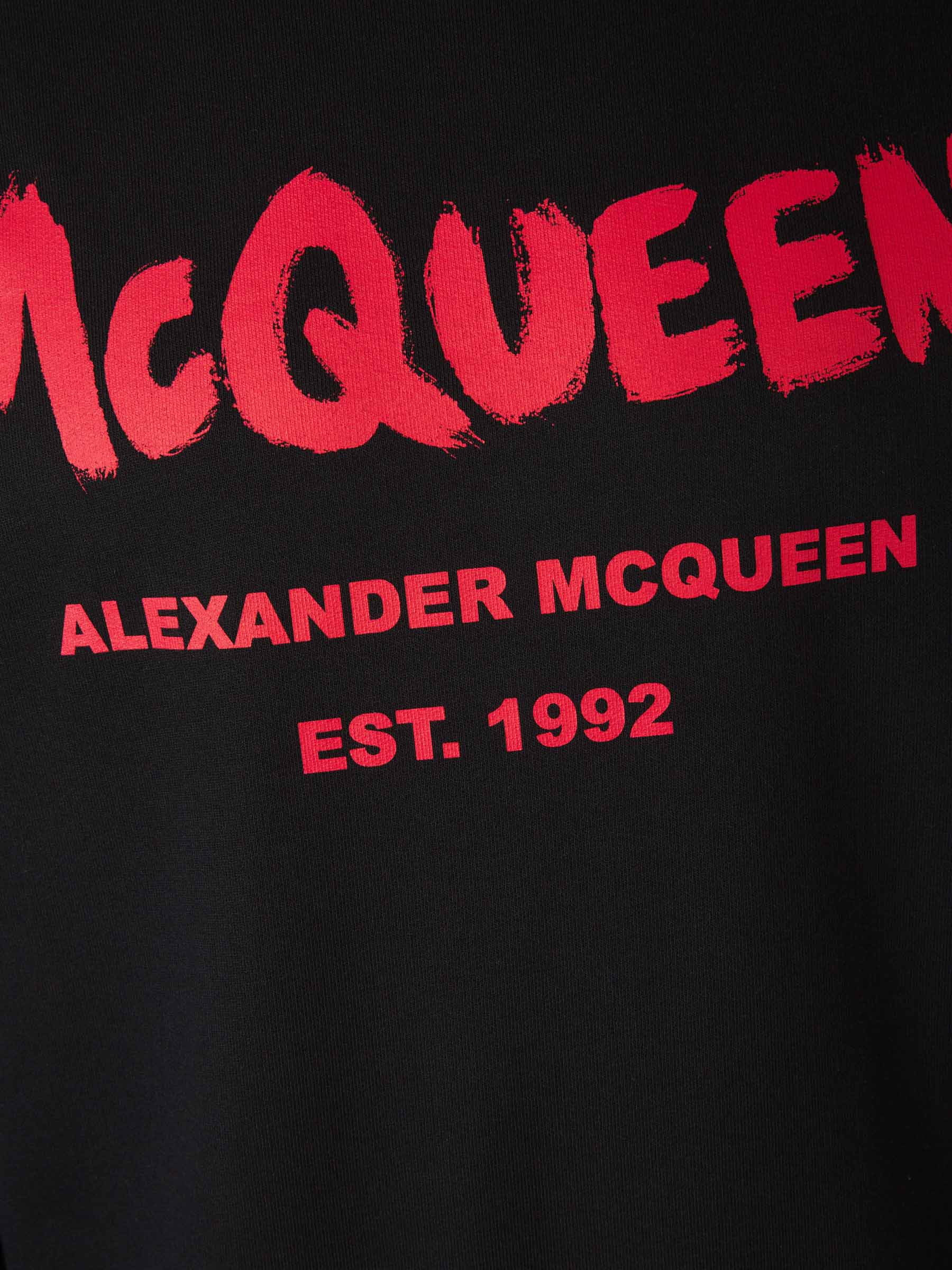 Outlet online Alexander McQueen Hombre Sudadera Logo Algodón color Negro sku 545-001610 01 - Foto 4