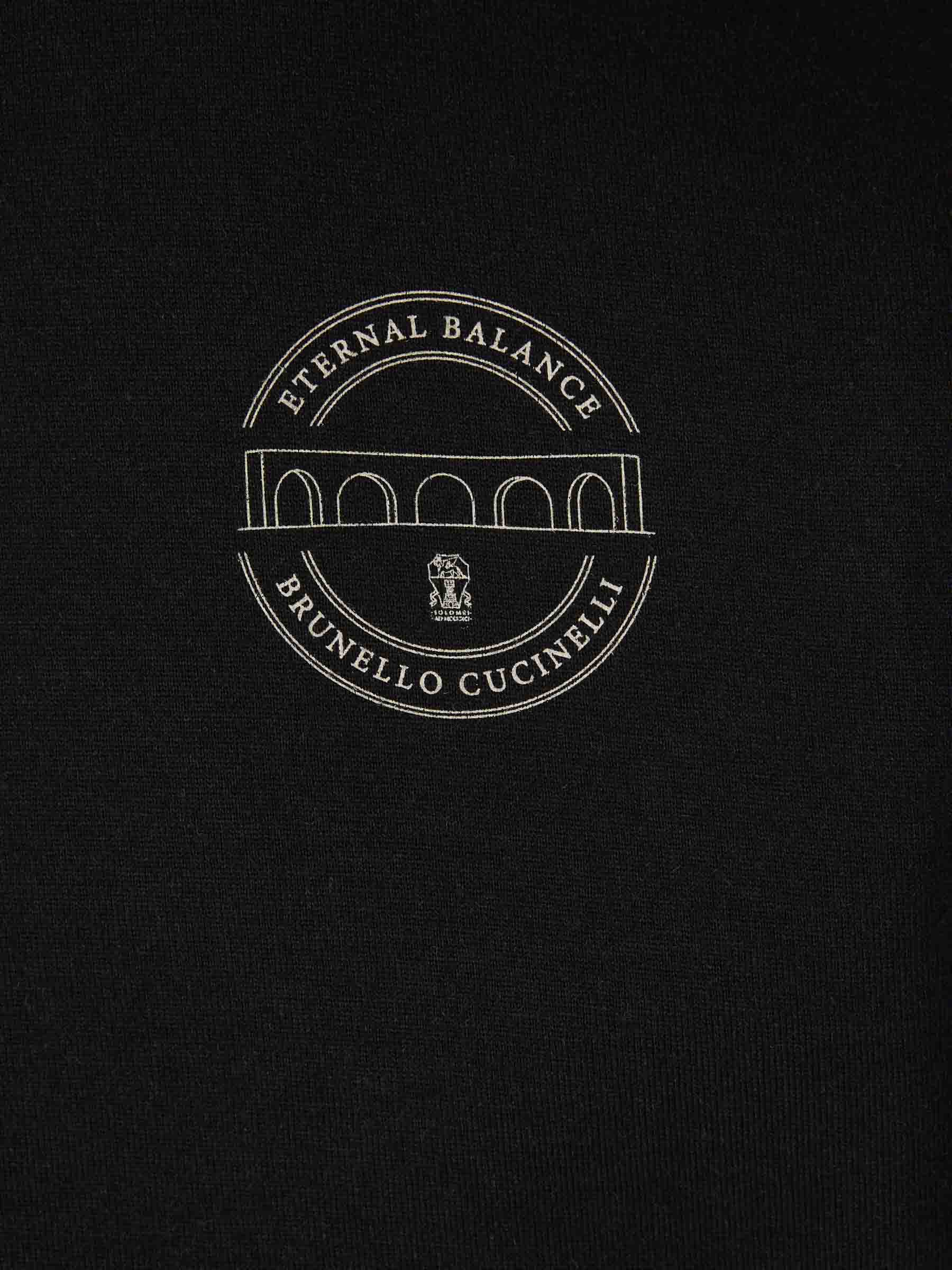 Outlet online Brunello Cucinelli Hombre Sudadera Logo Algodón color Negro sku 545-001638 01 - Foto 4