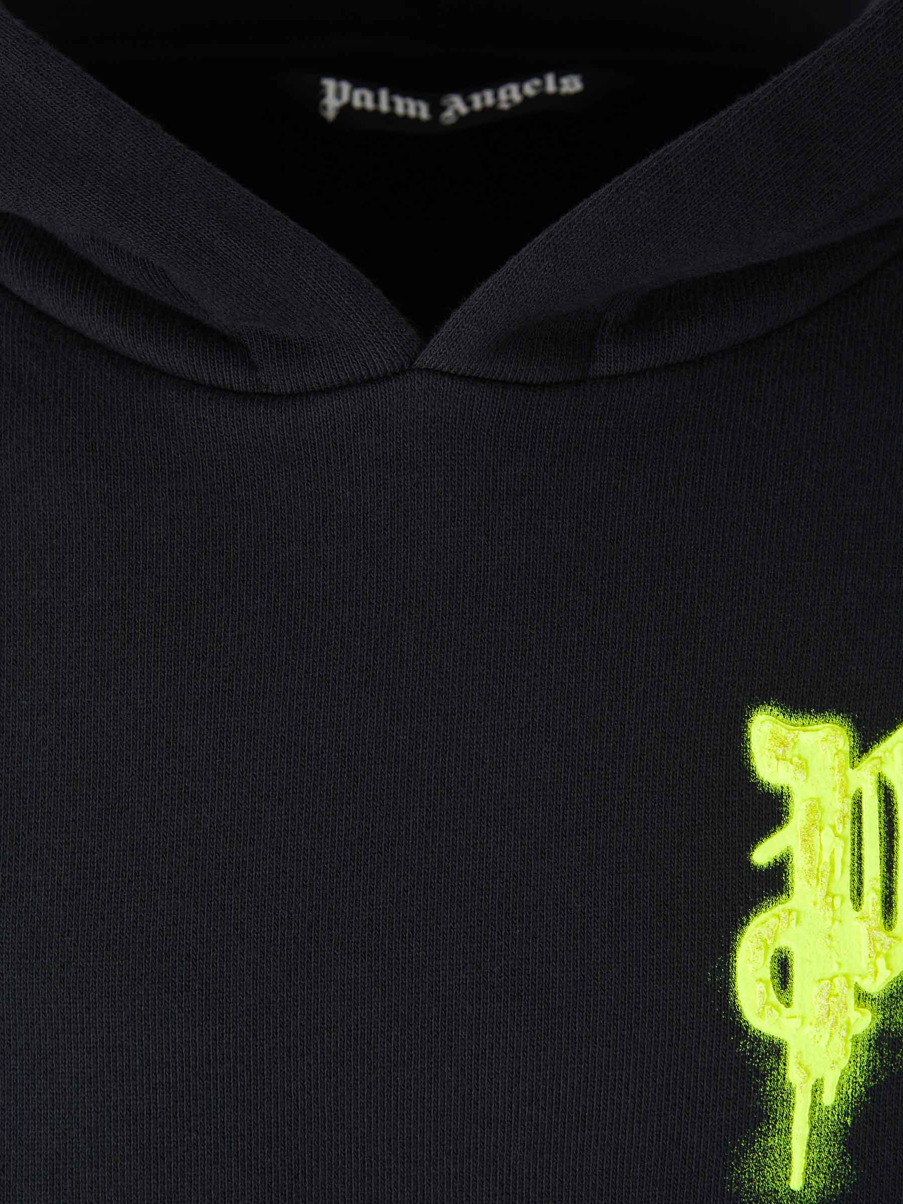 Outlet online Palm Angels Hombre Sudadera Logo Grafiti color Negro sku 545-001643 01 - Foto 3