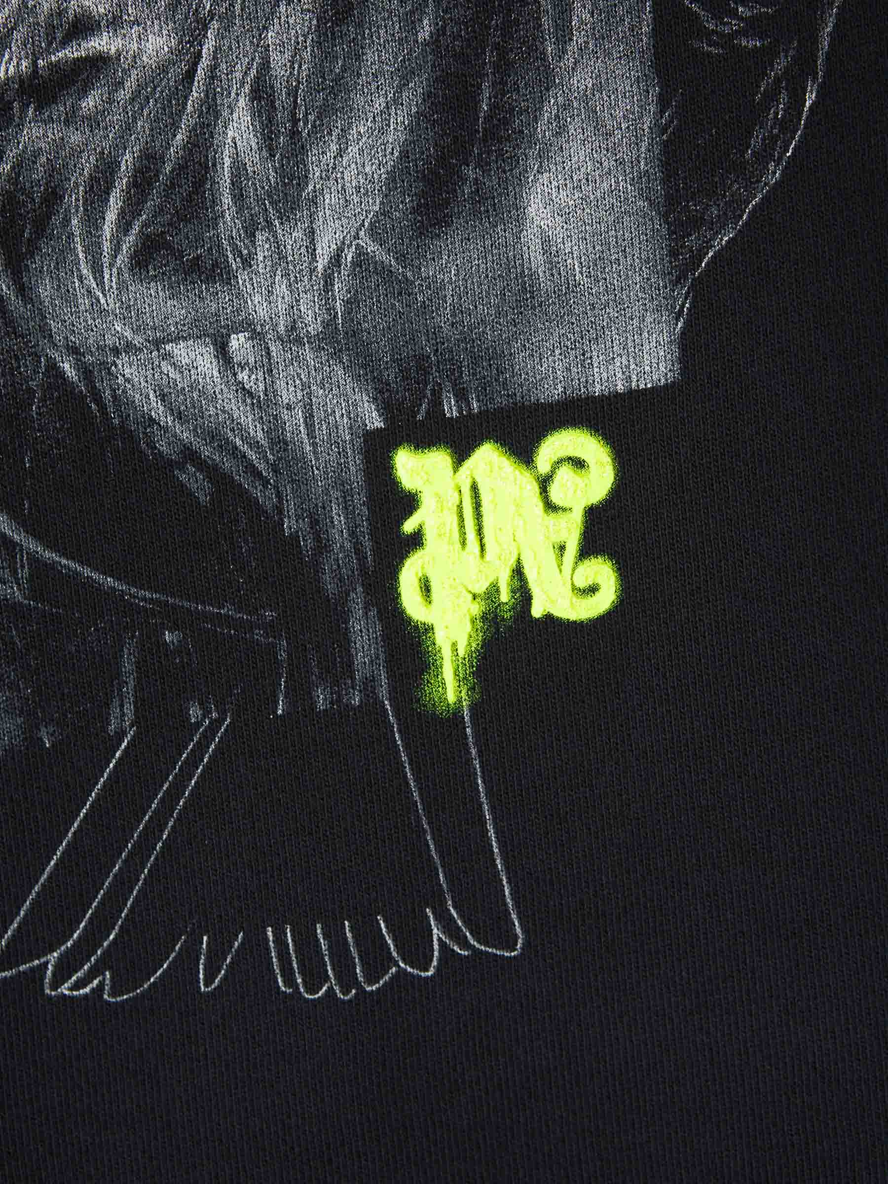 Outlet online Palm Angels Hombre Sudadera Logo Grafiti color Negro sku 545-001643 01 - Foto 6