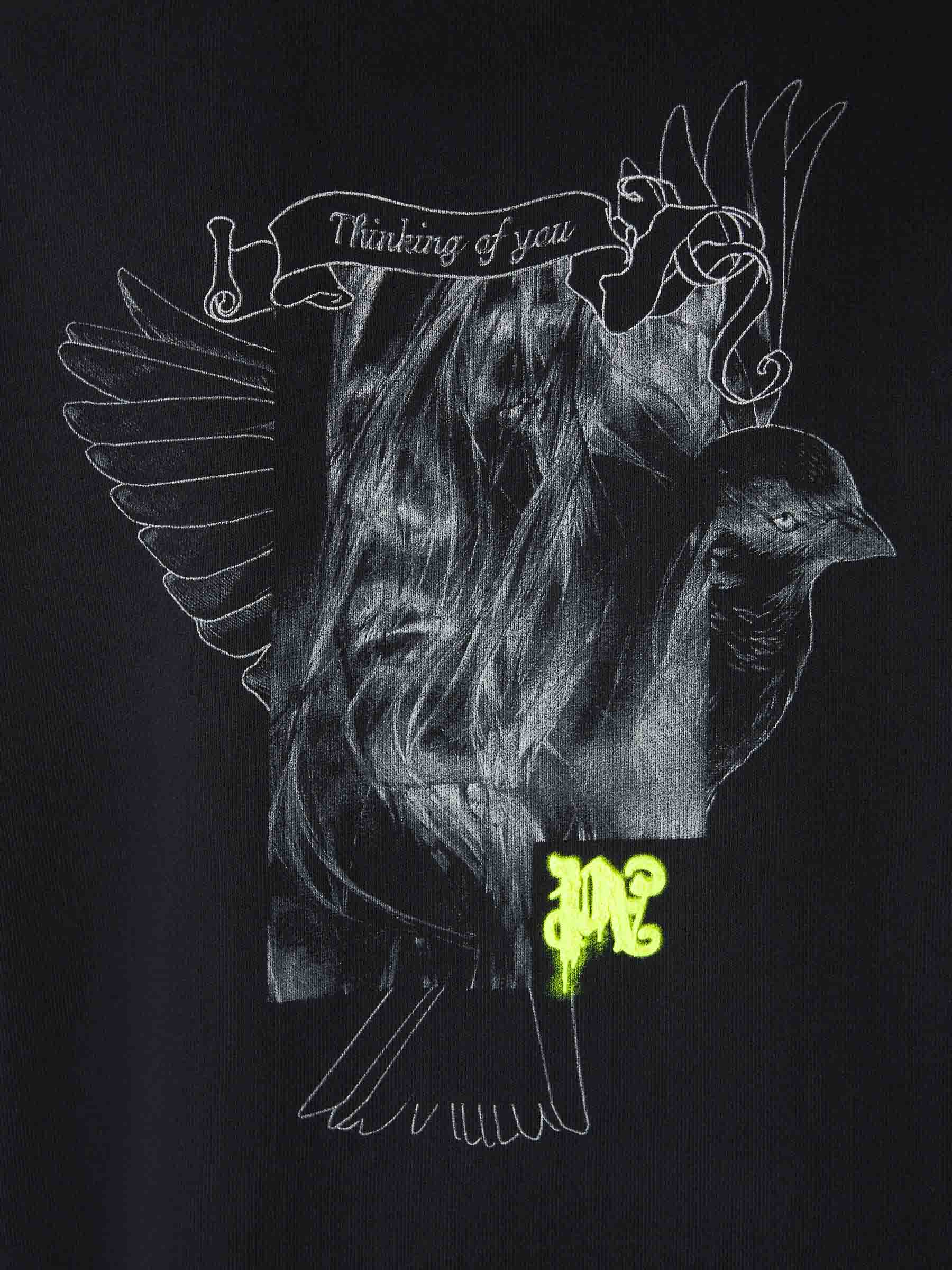 Outlet online Palm Angels Hombre Sudadera Logo Grafiti color Negro sku 545-001643 01 - Foto 7