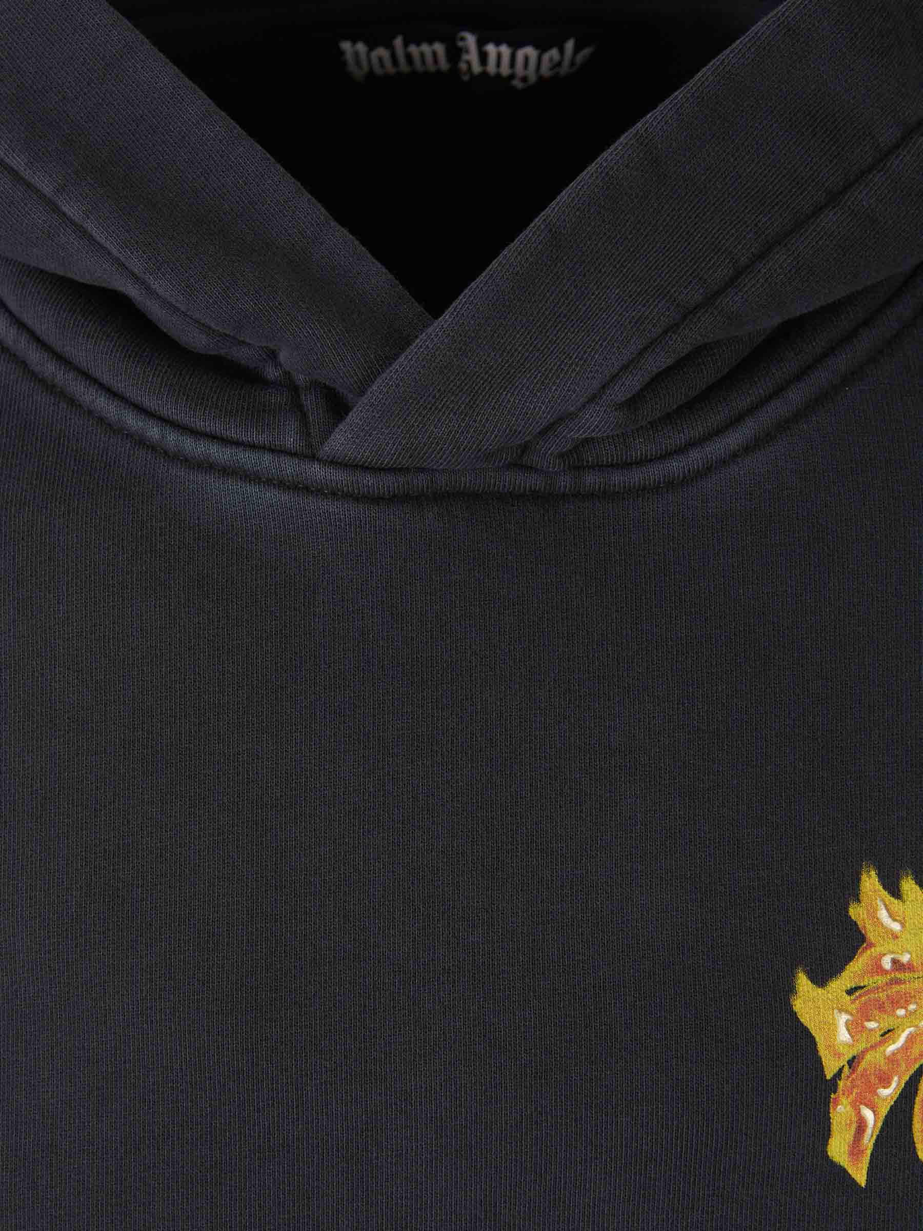 Outlet online Palm Angels Hombre Sudadera Burning Palm color Negro sku 545-001645 01 - Foto 3