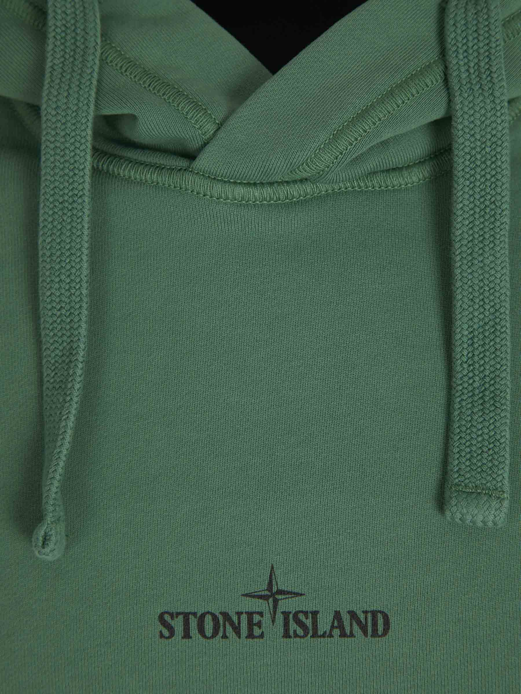 Outlet online Stone Island Hombre Sudadera Logo Algodón color Verde sku 545-001662 02 - Foto 3