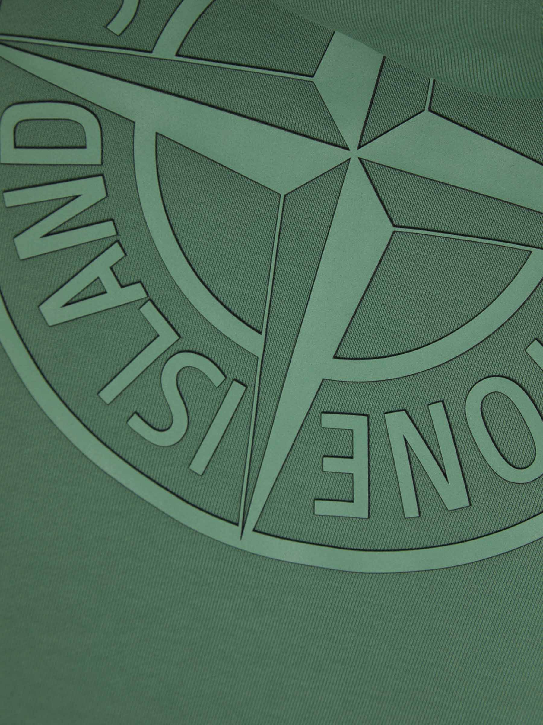 Outlet online Stone Island Hombre Sudadera Logo Algodón color Verde sku 545-001662 02 - Foto 4