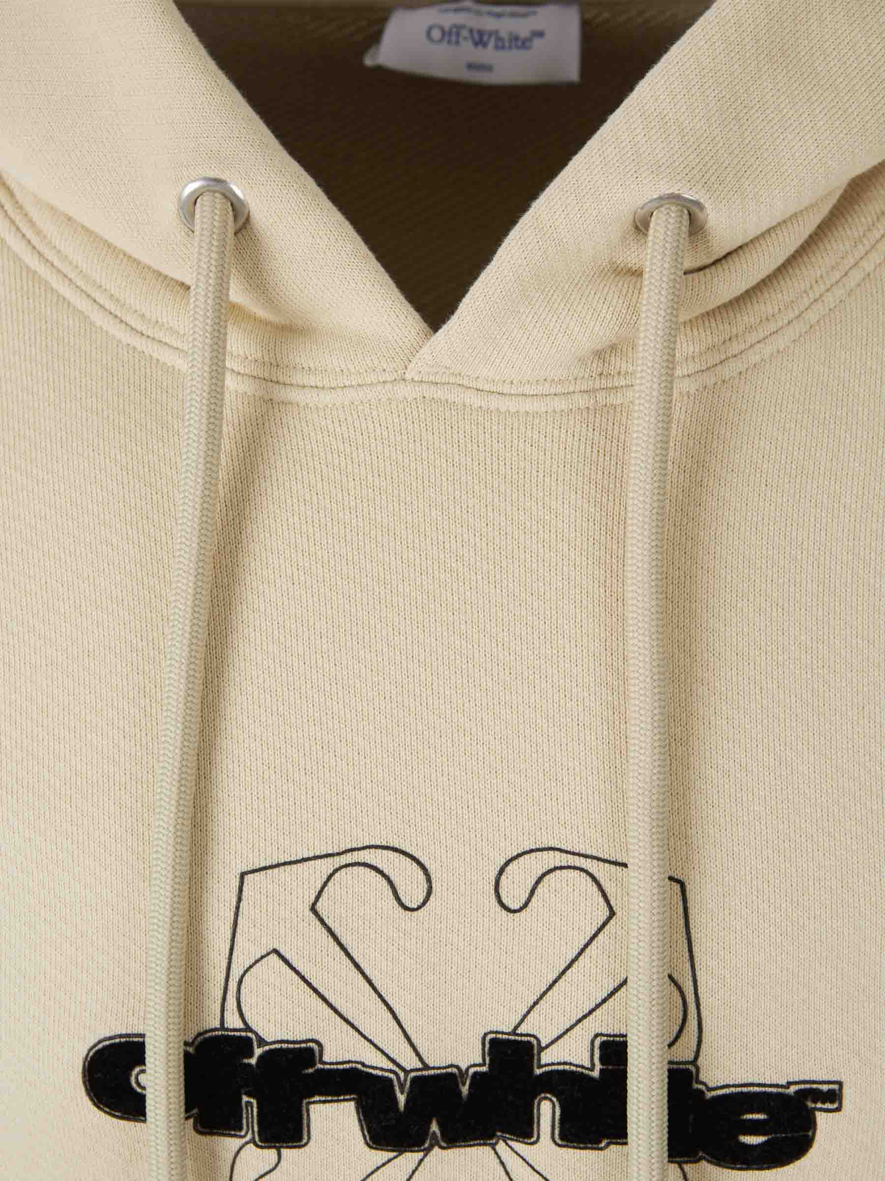 Outlet online Off-White Hombre Sudadera Logo Algodón color Beige sku 545-001675 01 - Foto 3