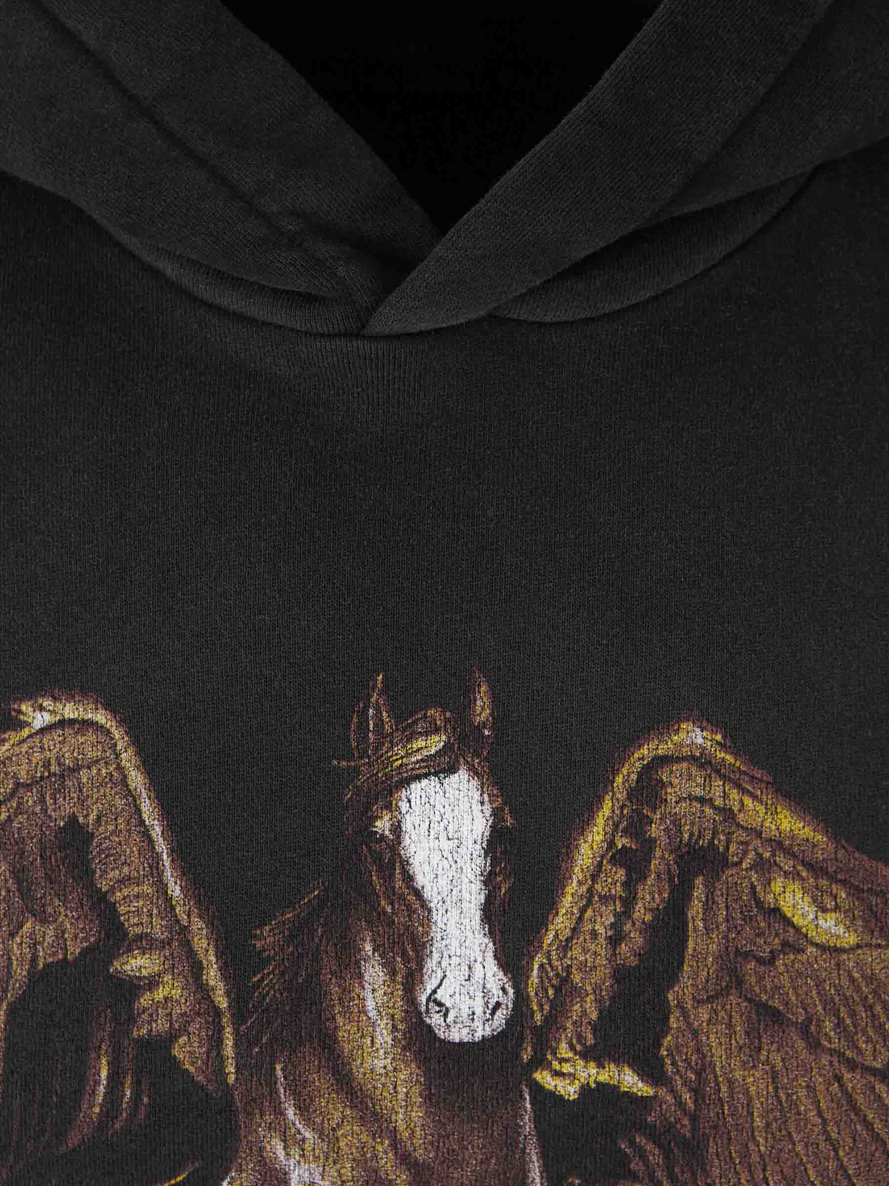 Amiri Hombre Barcelona Sudadera Pegasus Algodón color Negro sku 545-001753 01 - Foto 3