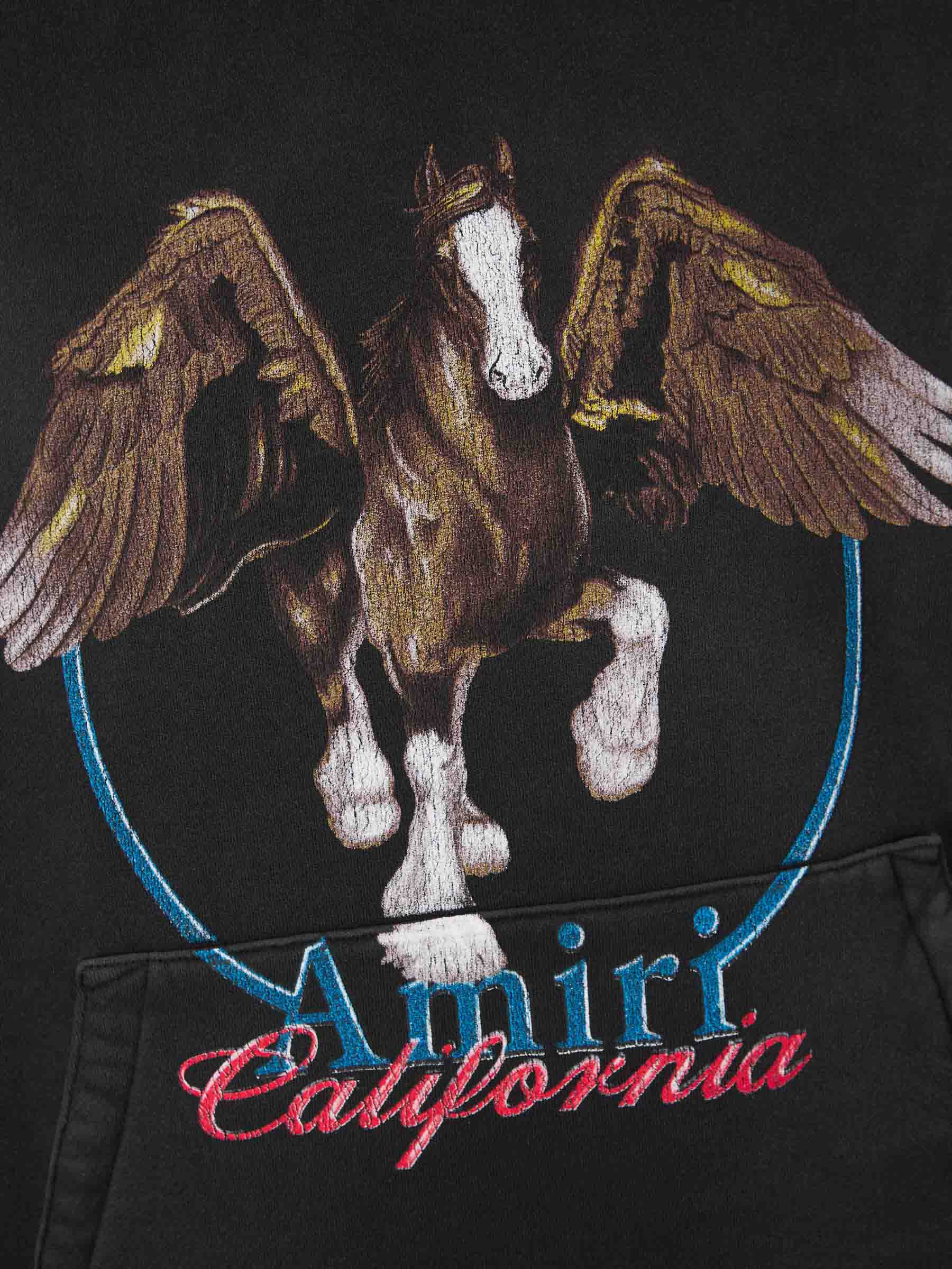 Amiri Hombre Barcelona Sudadera Pegasus Algodón color Negro sku 545-001753 01 - Foto 4