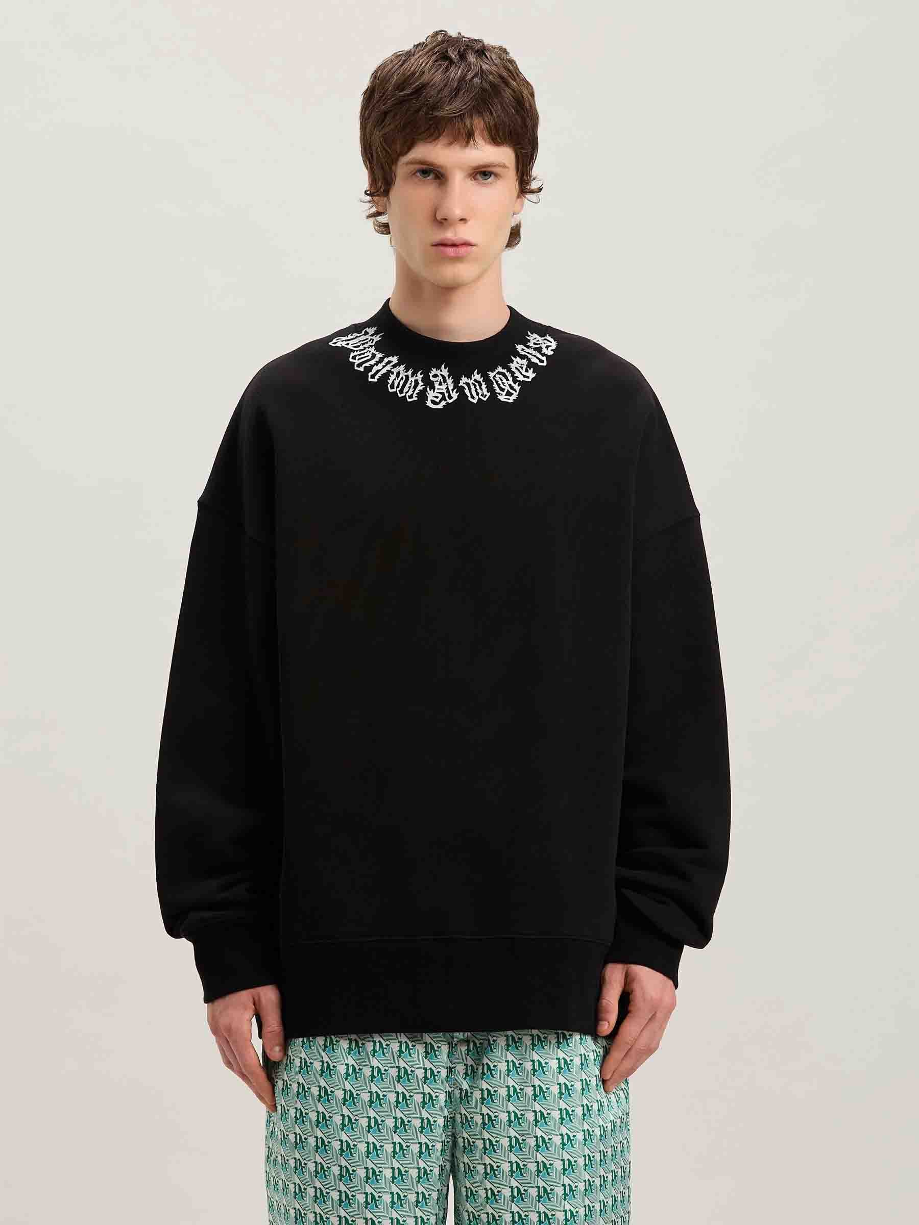 Outlet online Palm Angels Hombre Sudadera Algodón Logo color Negro sku 545-001763 01 - Foto 2