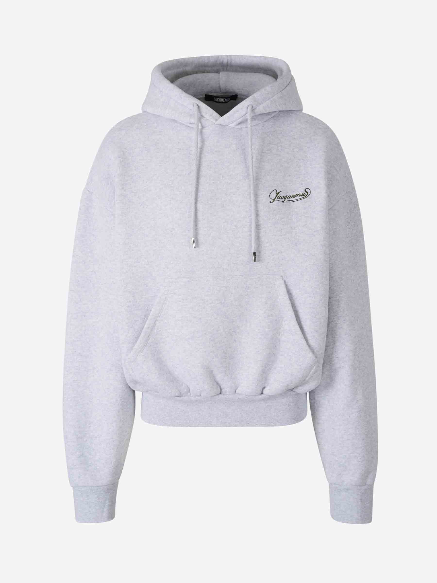 Jacquemus Hombre Barcelona Sudadera Capucha Algodón color Gris Claro sku 545-001790 01 - Foto 1