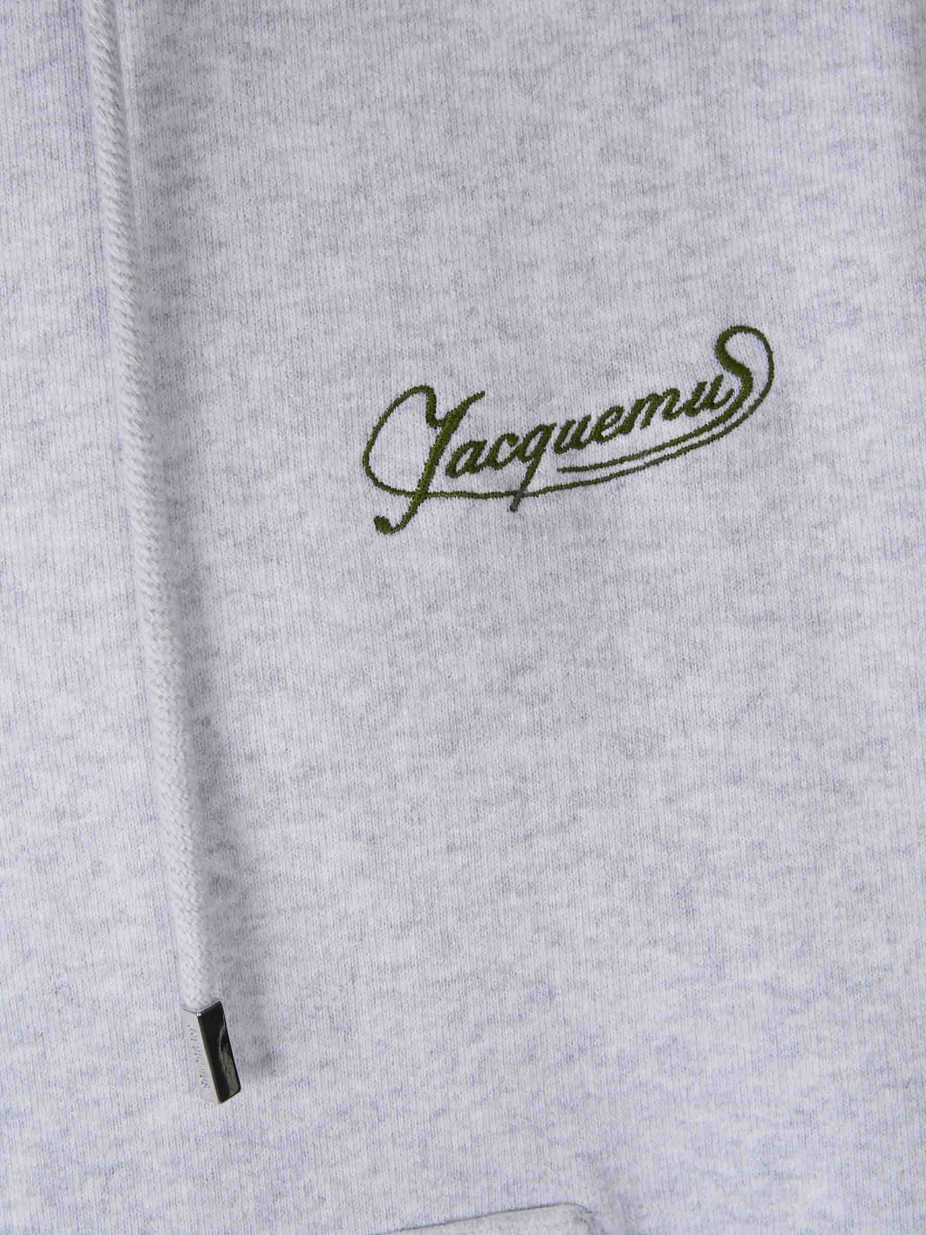 Jacquemus Hombre Barcelona Sudadera Capucha Algodón color Gris Claro sku 545-001790 01 - Foto 4