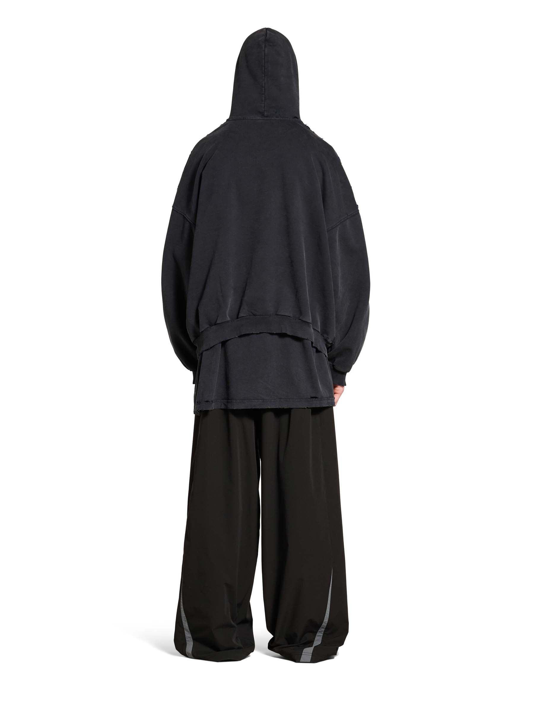 Outlet online Balenciaga Hombre Sudadera Algodón Capucha color Blanco Y Negro sku 545-001796 01 - Foto 4