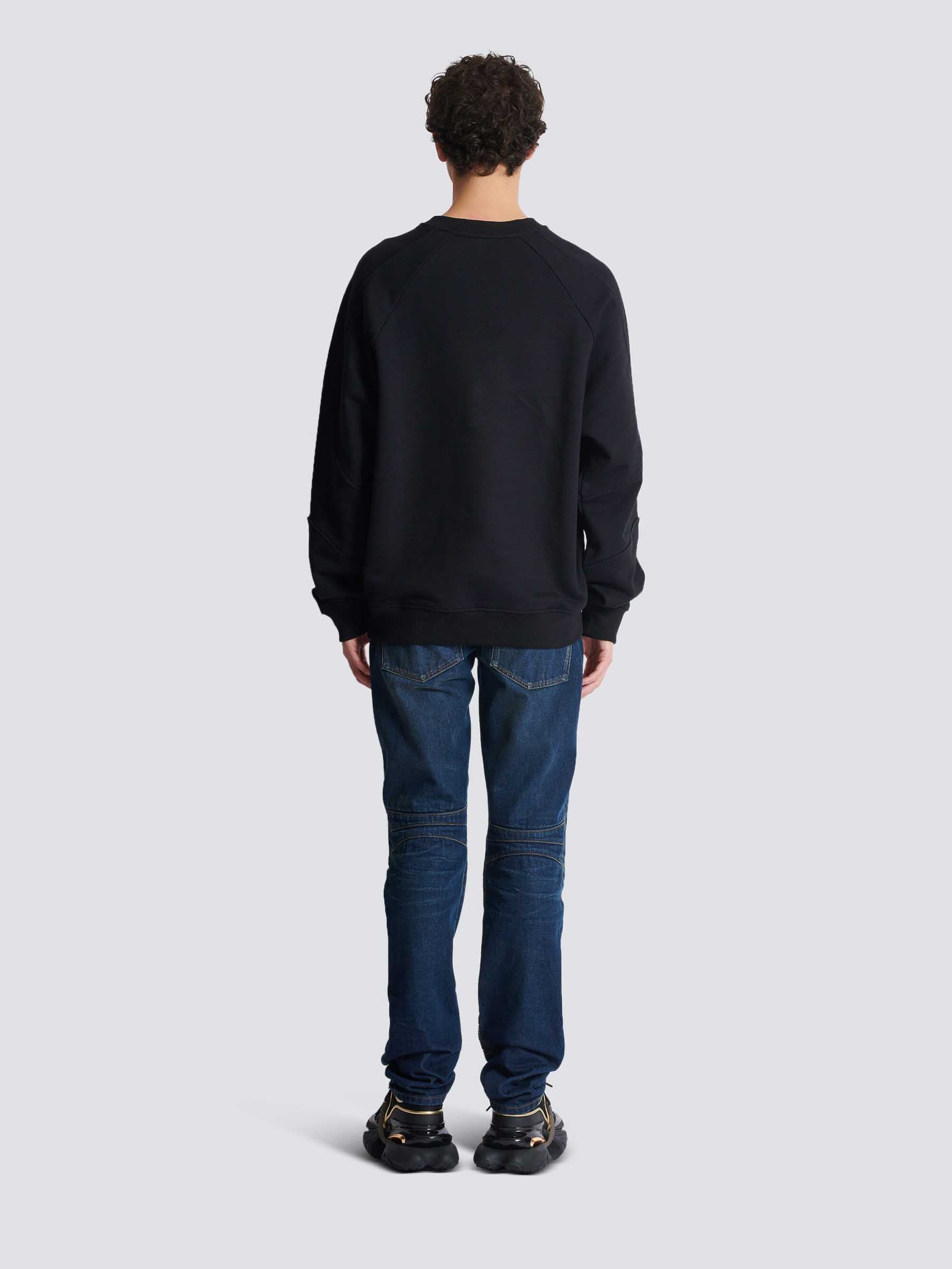 Outlet online Balmain Hombre Sudadera Cuello Redondo color Negro sku 545-001810 01 - Foto 3
