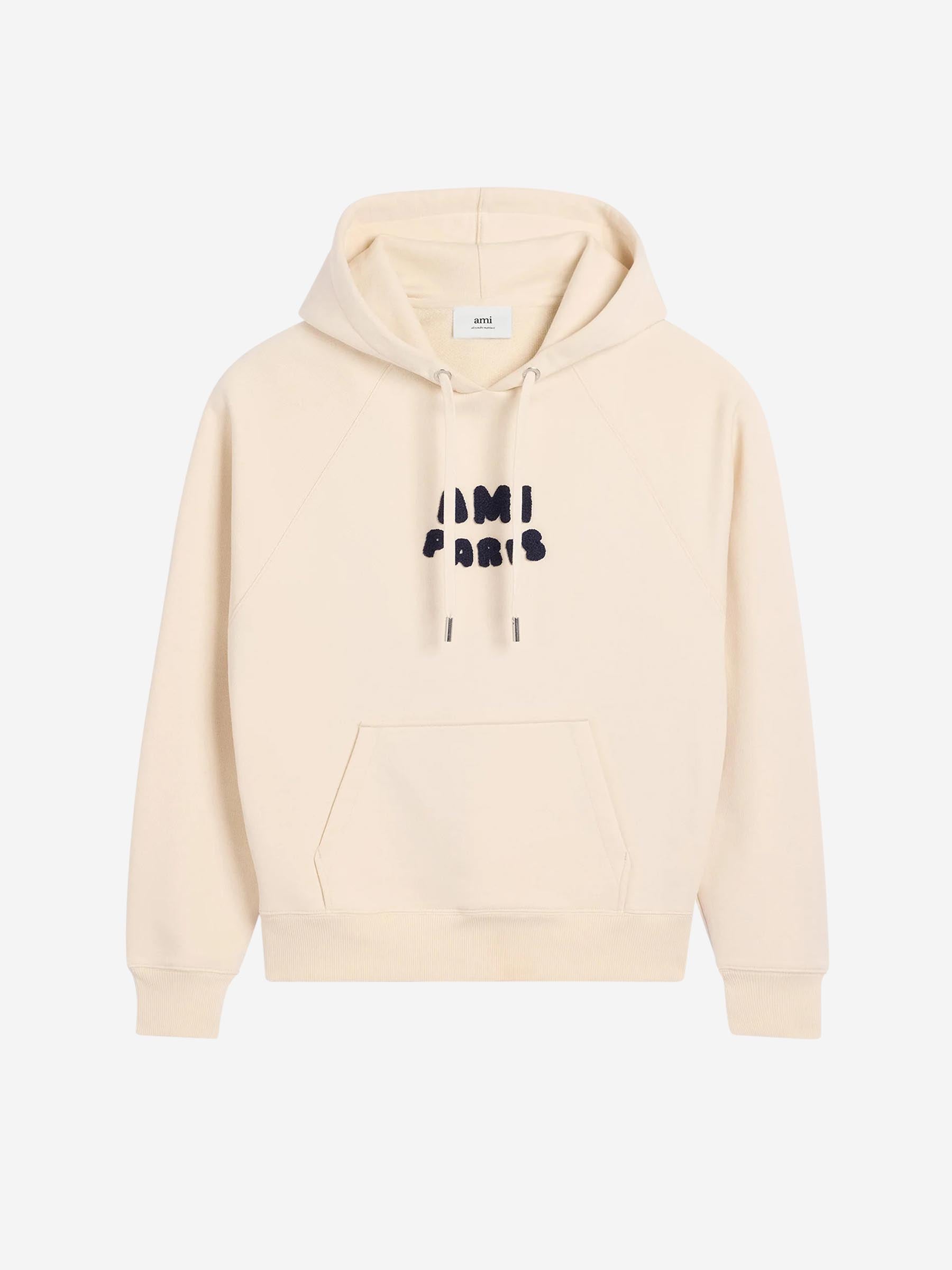 Outlet online Ami Paris Hombre Sudadera Capucha Algodón color Crema sku 545-001812 02 - Foto 1