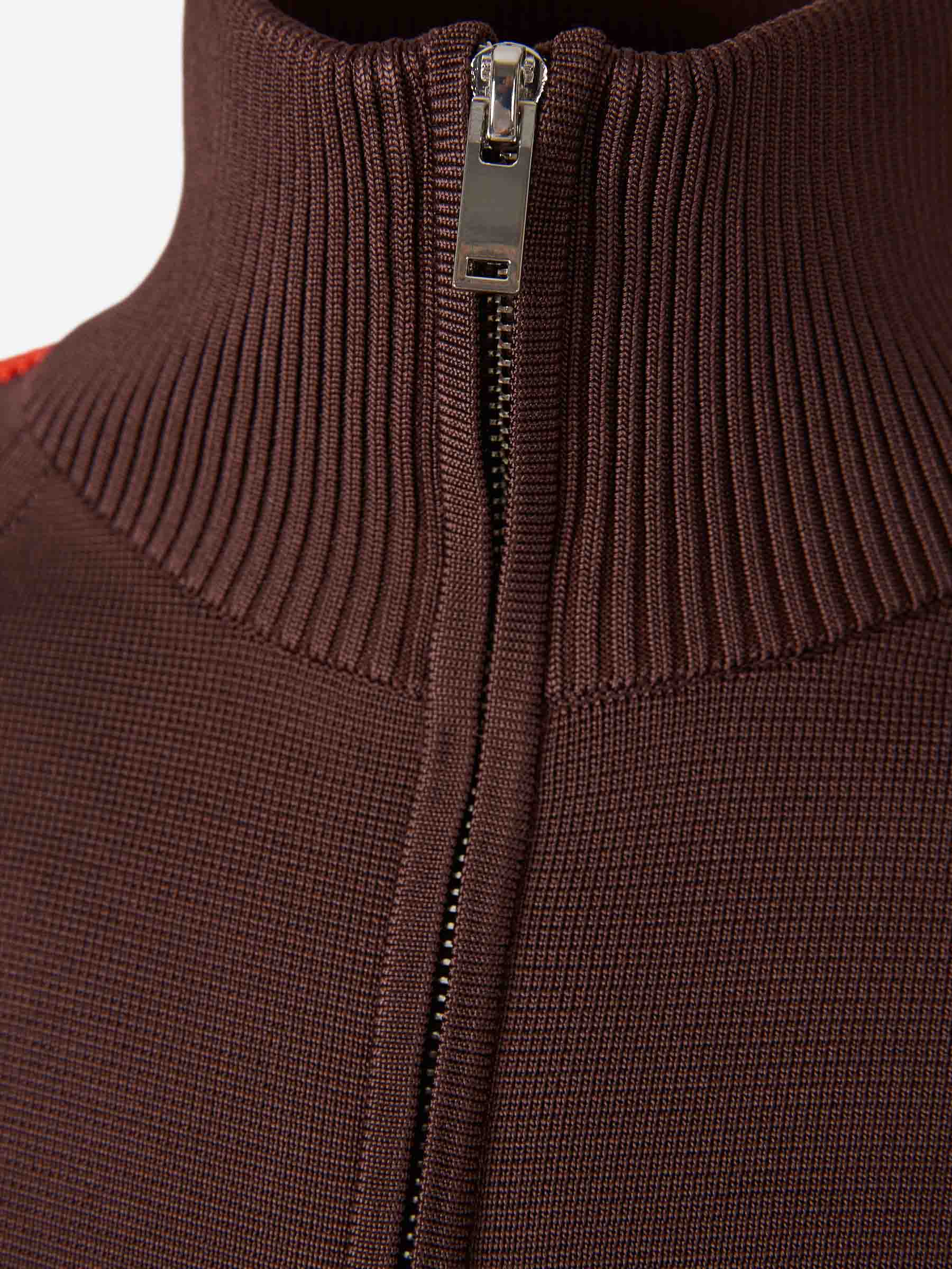 Outlet online Wales Bonner Hombre Sudadera Cremallera color Marrón Oscuro sku 545-001882 01 - Foto 3