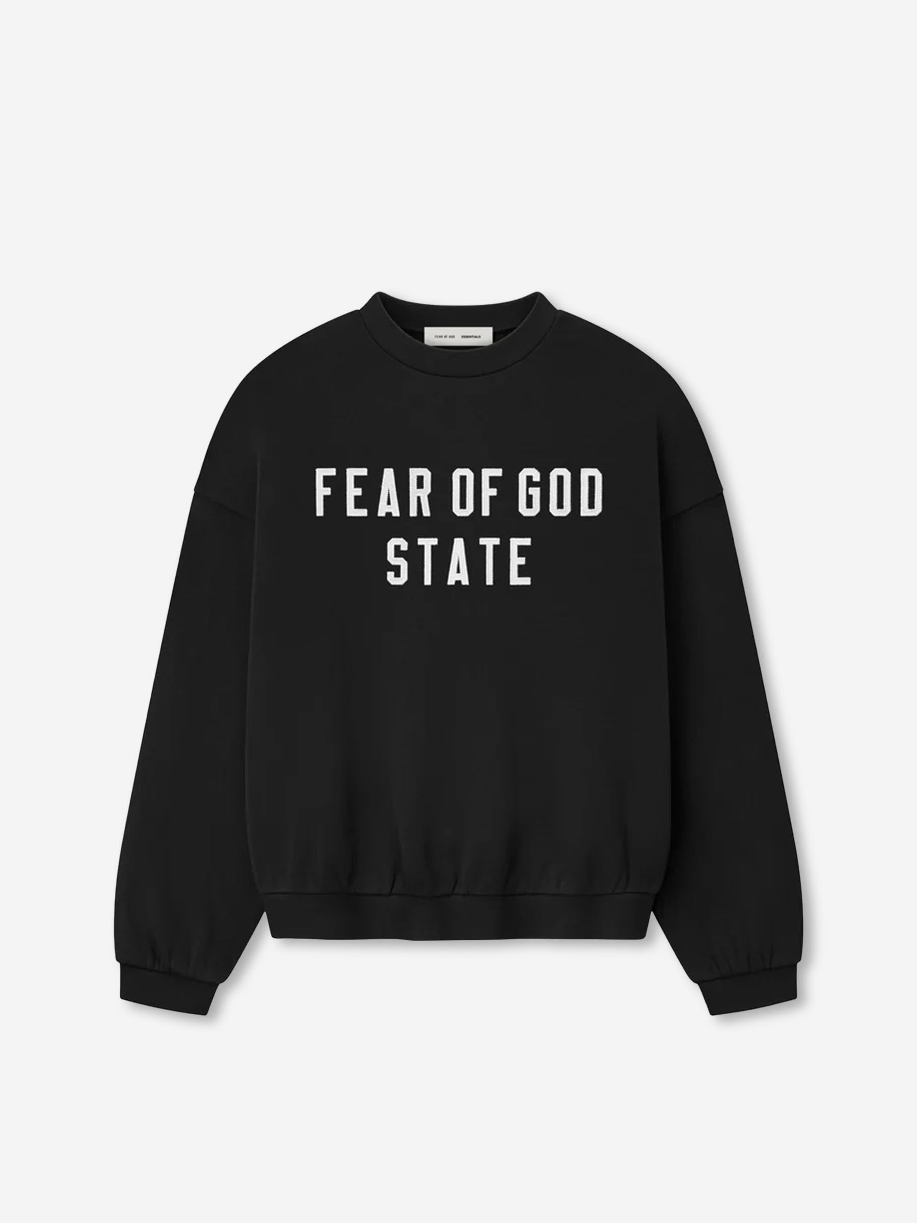 Outlet online Fear of God Essentials Hombre Sudadera Cuello Redondo color Negro sku 545-001930 01 - Foto 1