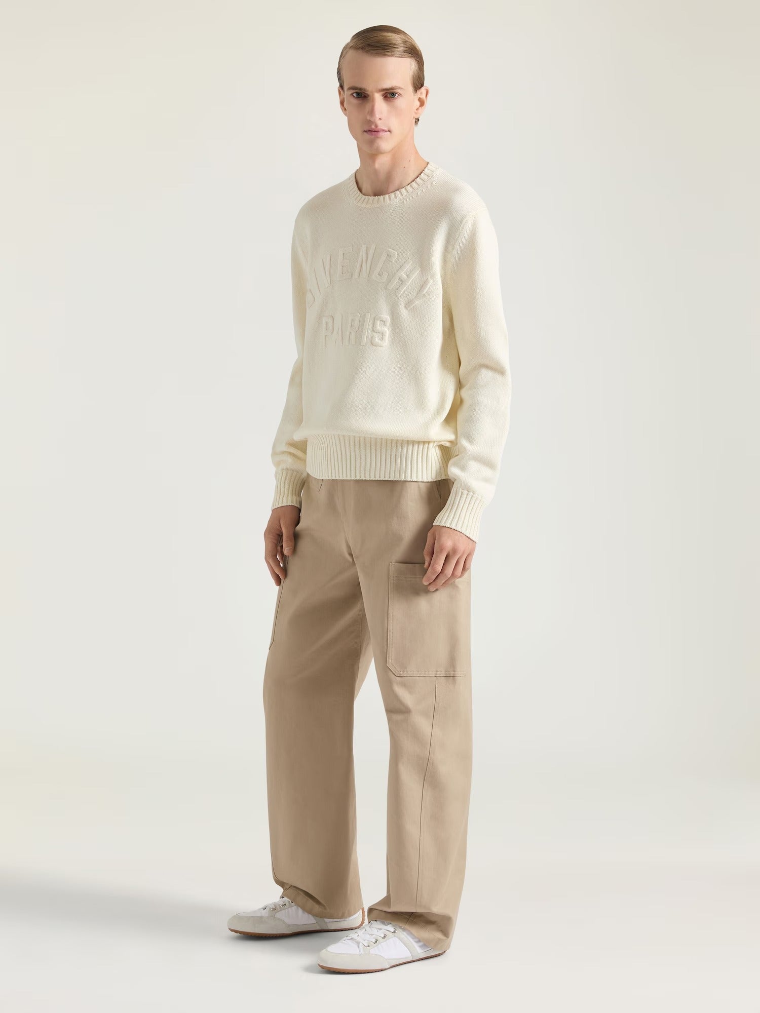 Outlet online Givenchy Hombre Jersey Punto Paris color Marfil sku 545-001957 01 - Foto 2