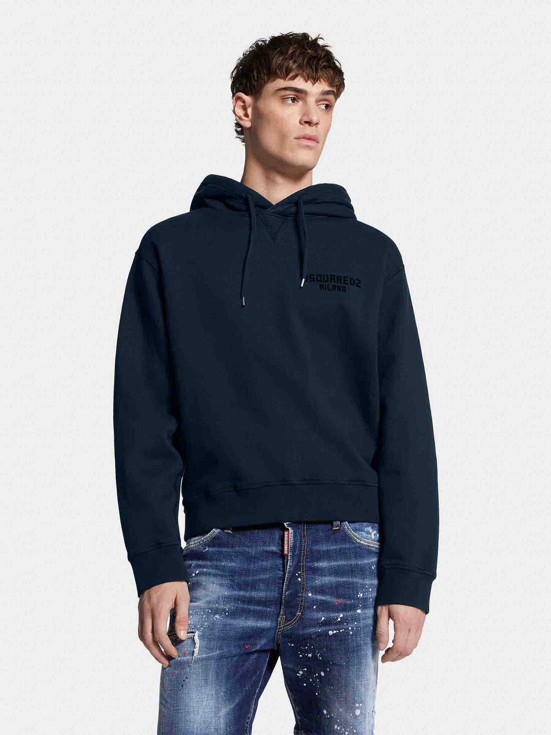 Outlet online Dsquared2 Hombre Sudadera con capucha color Azul Marino sku 545-001962 01 - Foto 2