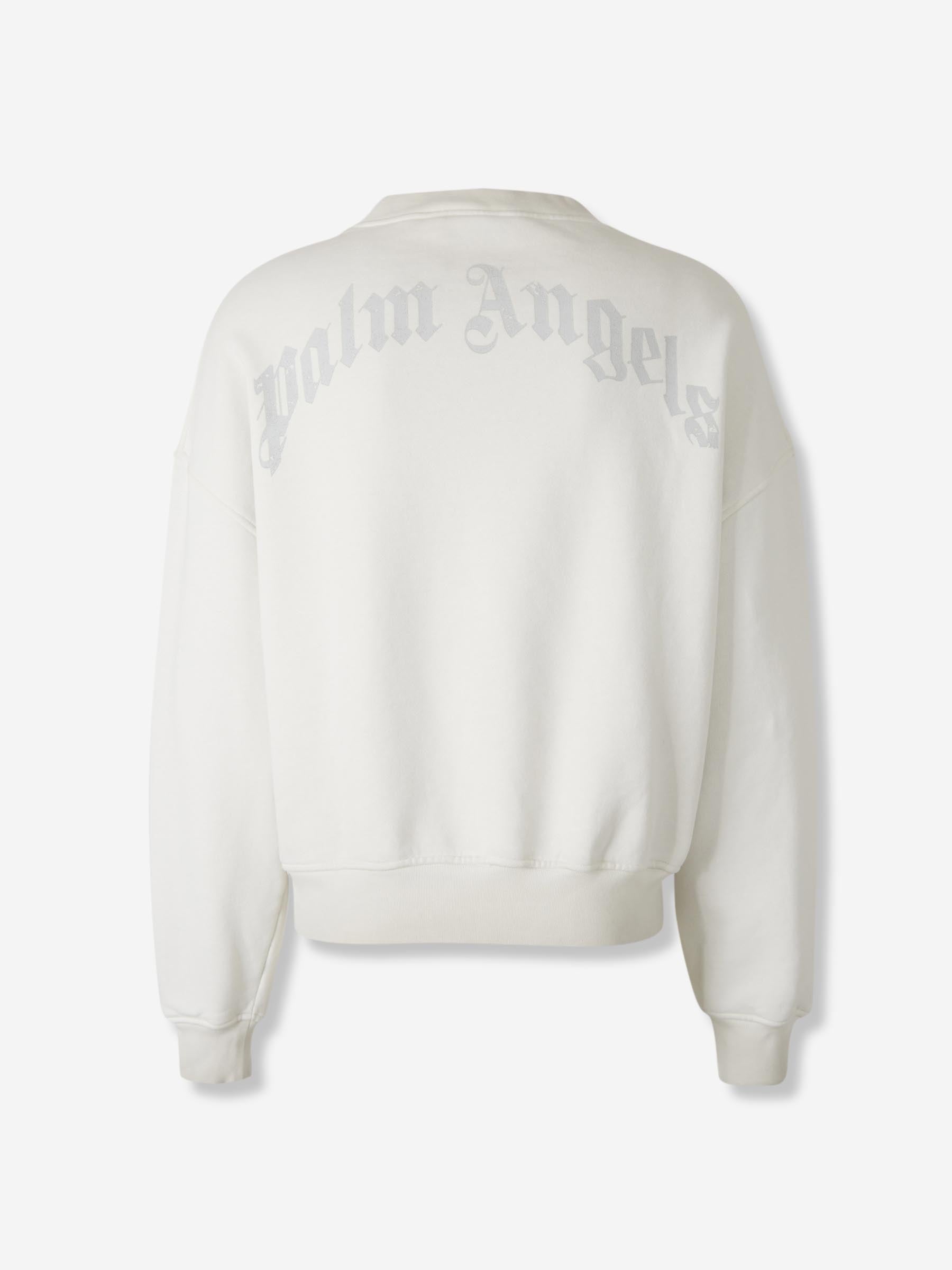 Outlet online Palm Angels Hombre Sudadera Cuello Redondo color Blanco sku 545-001999 01 - Foto 2