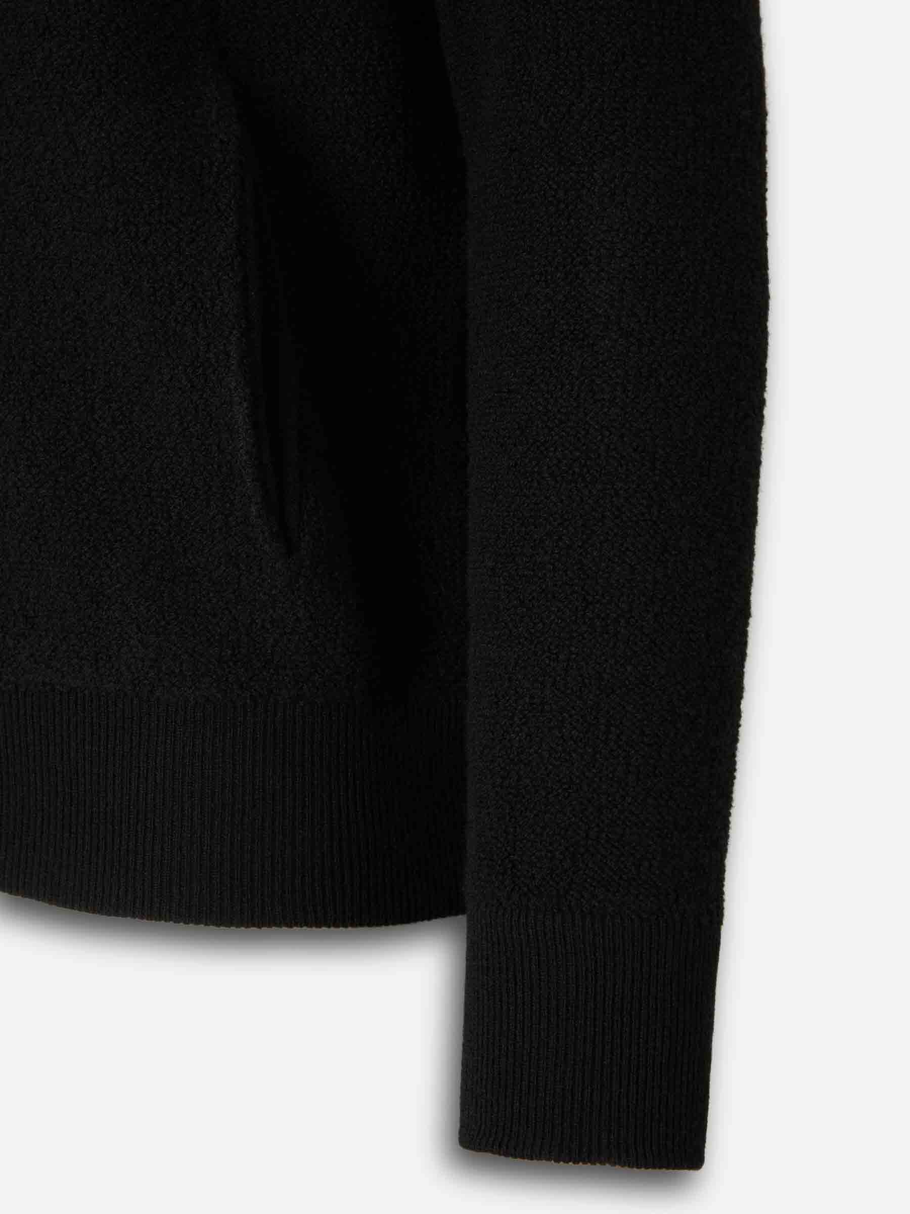 Outlet online Gran Sasso Hombre Cárdigan Cremallera Lana color Negro sku 545-002001 01 - Foto 4