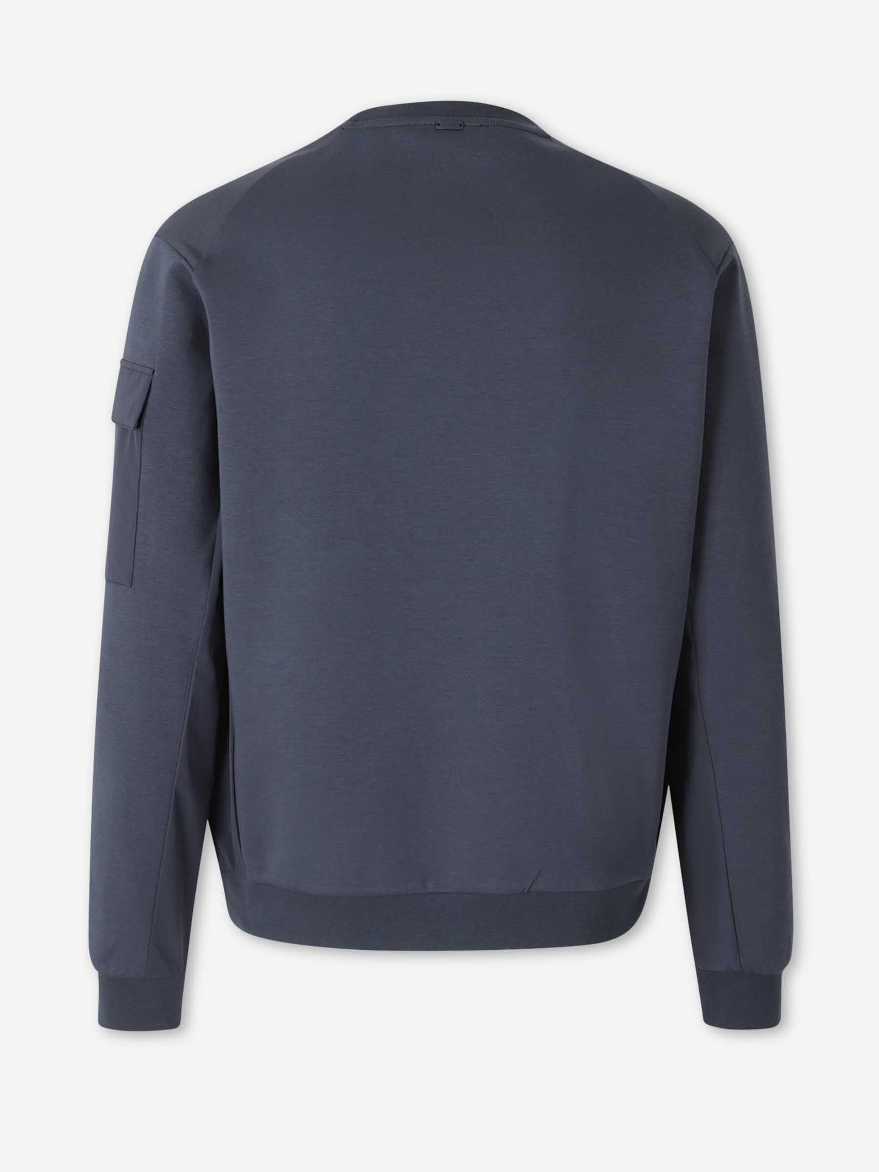 Herno Hombre Barcelona Sudadera de Cuello Redondo color Azul Noche sku 545-002025 02 - Foto 2