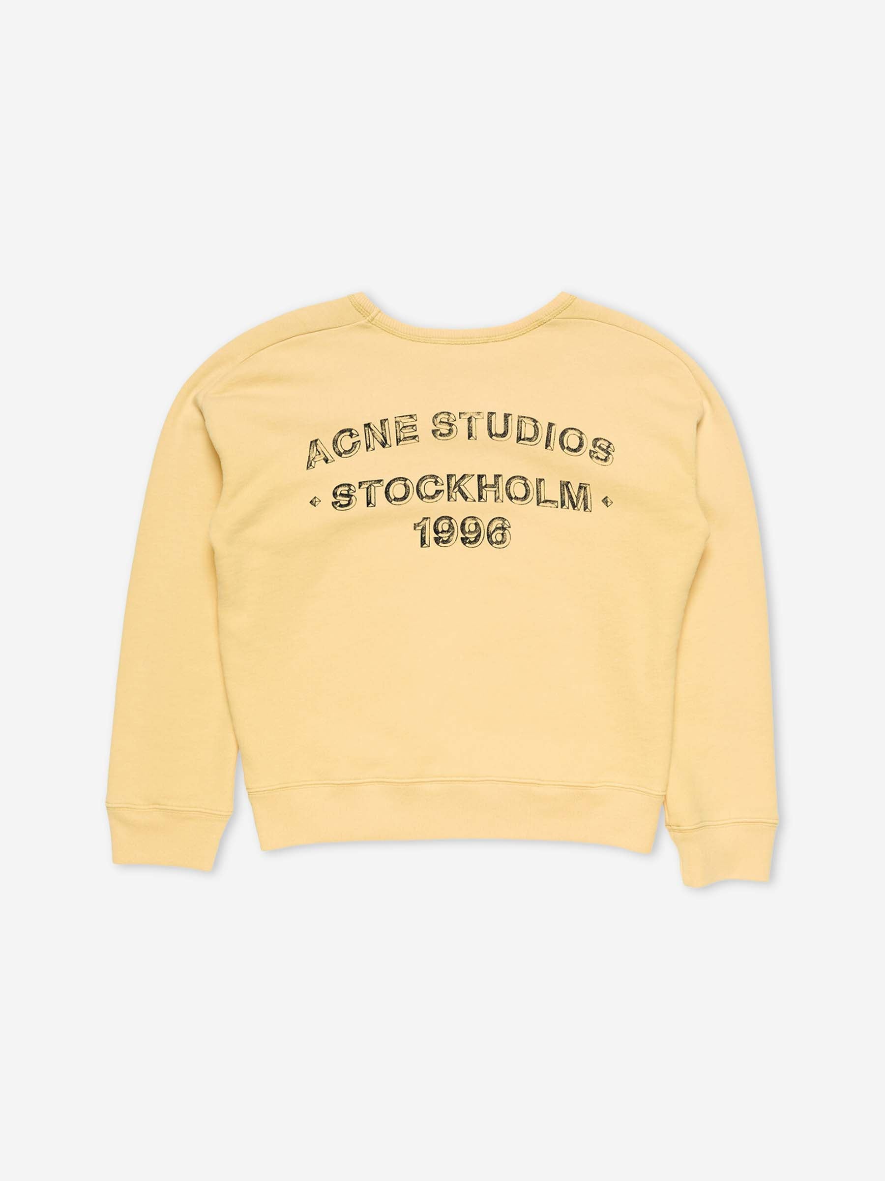 Acne Studios Hombre Barcelona Sudadera Cuello Redondo color Amarillo Claro sku 545-002030 01 - Foto 3