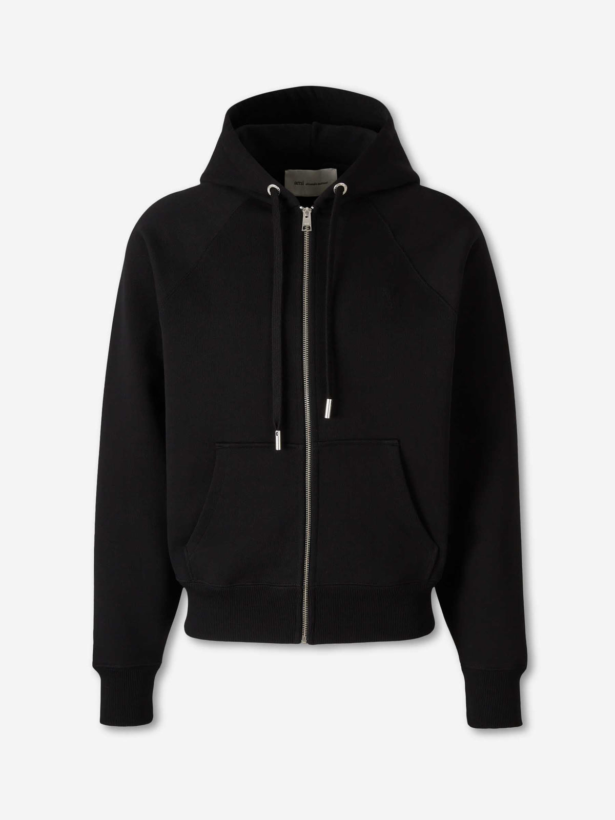 Outlet online Ami Paris Hombre Sudadera Capucha Cremallera color Negro sku 545-002073 01 - Foto 1