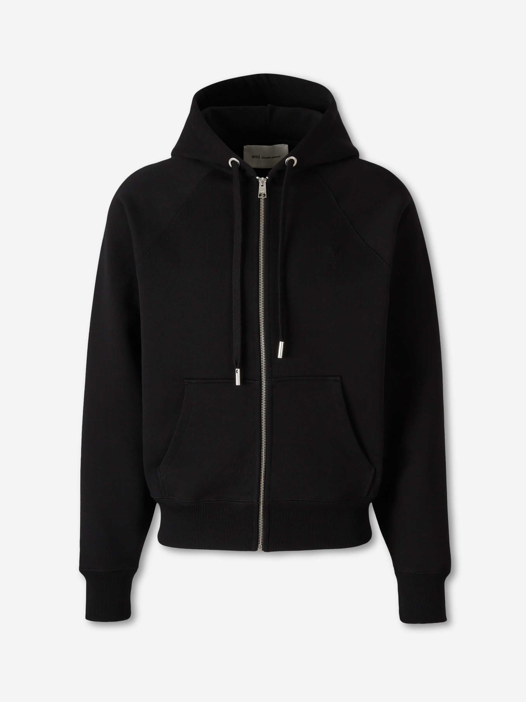 Outlet online Ami Paris Hombre Sudadera Capucha Cremallera color Negro sku 545-002073 01 - Foto 1