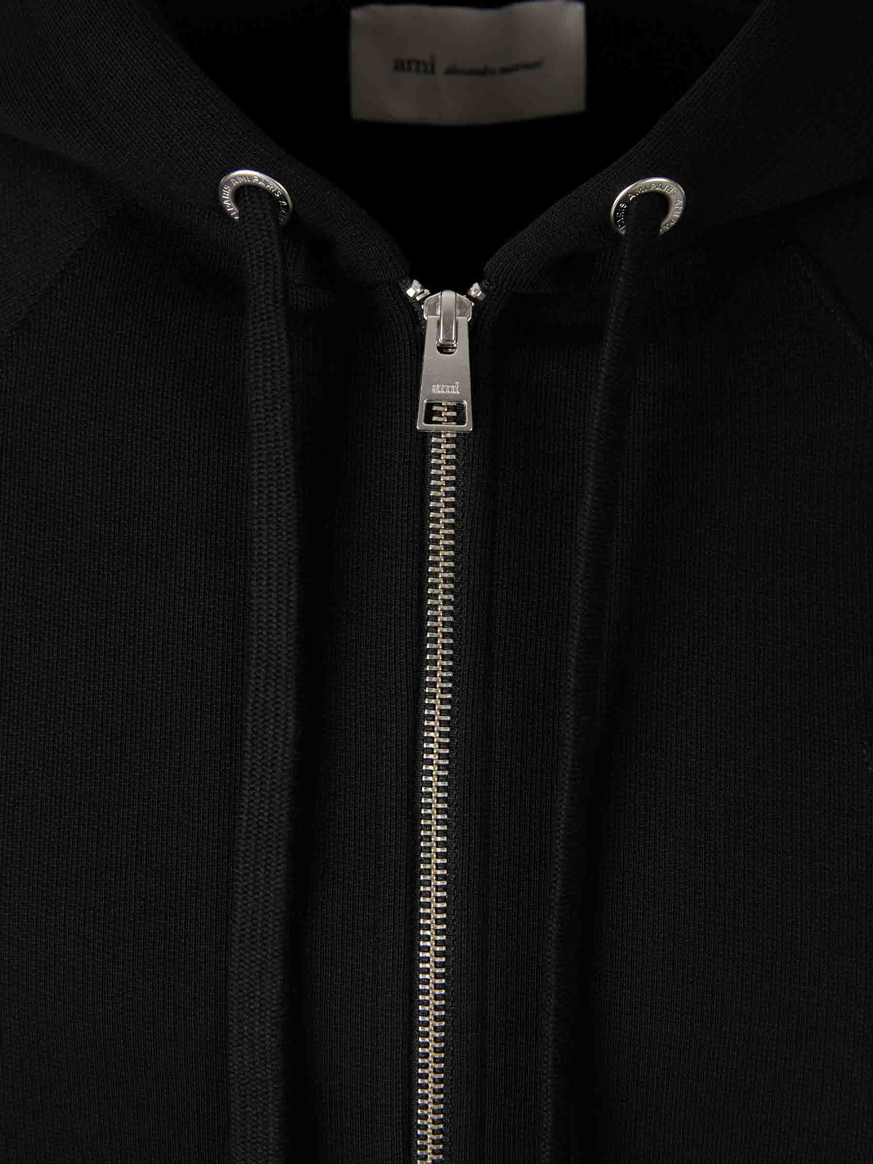 Outlet online Ami Paris Hombre Sudadera Capucha Cremallera color Negro sku 545-002073 01 - Foto 3
