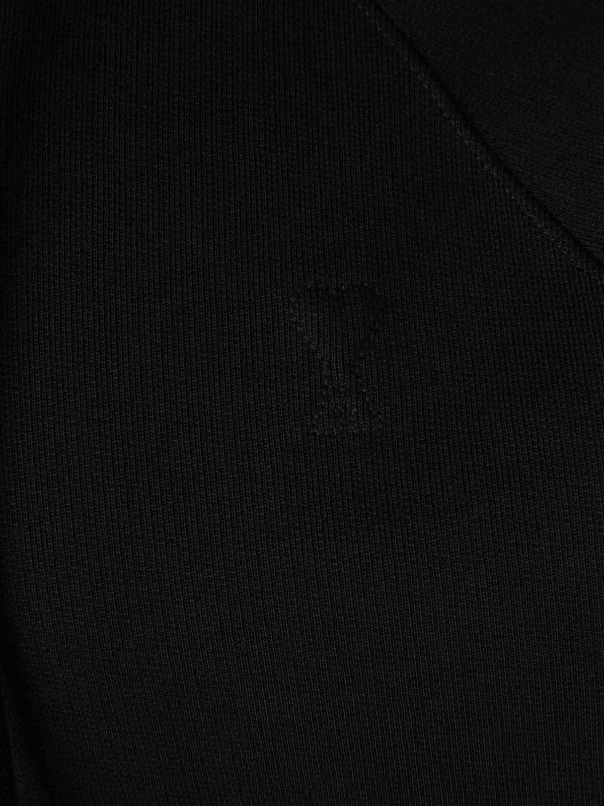 Outlet online Ami Paris Hombre Sudadera Capucha Cremallera color Negro sku 545-002073 01 - Foto 5