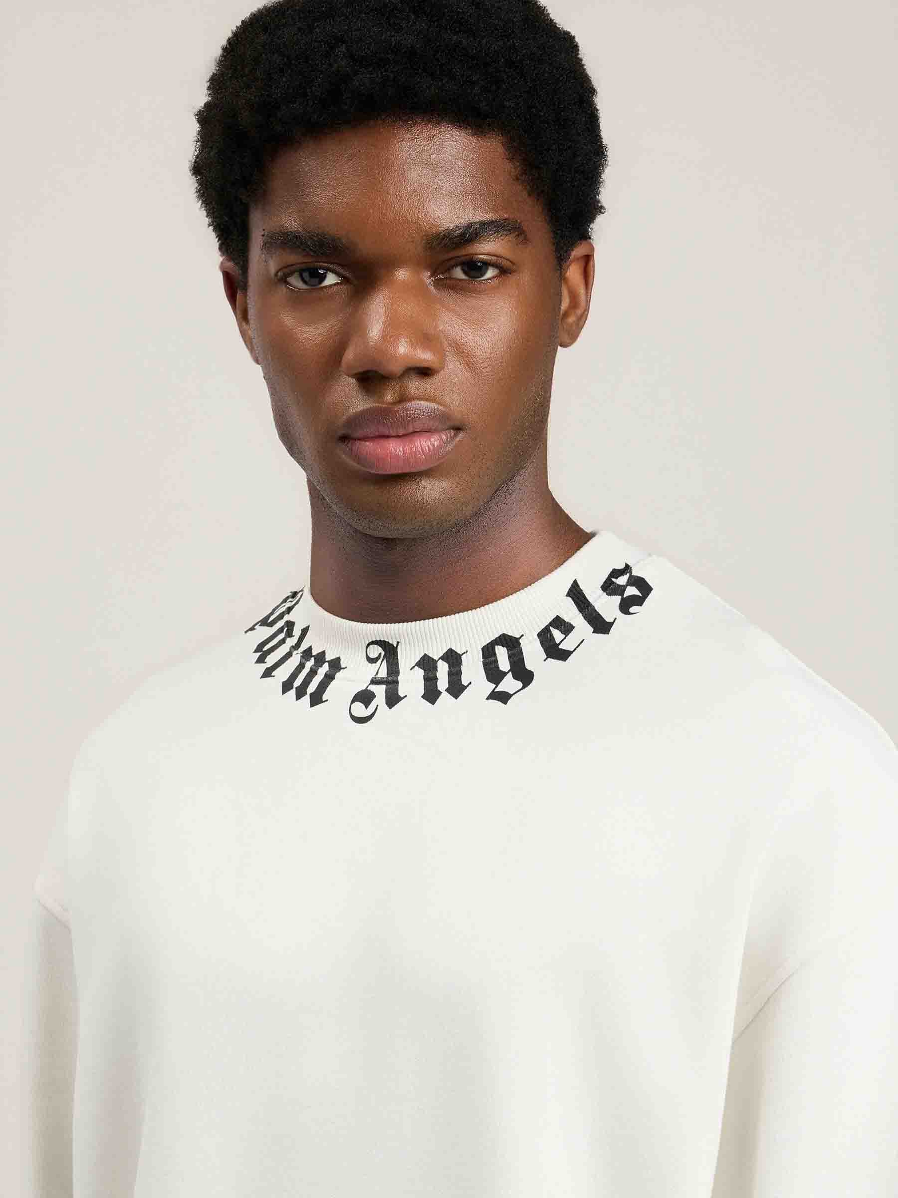 Outlet online Palm Angels Hombre Sudadera Cuello Estampado color Negro sku 545-002076 01 - Foto 4