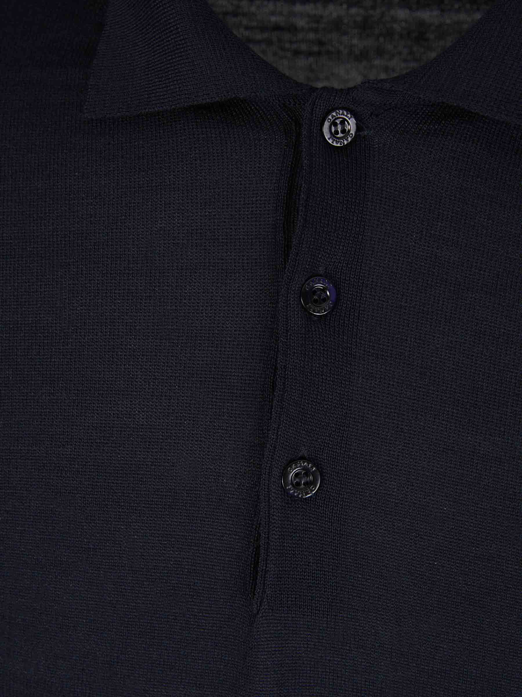 Outlet online Canali Hombre Polo Punto Lana color Azul Noche sku 551-000288 03 - Foto 3