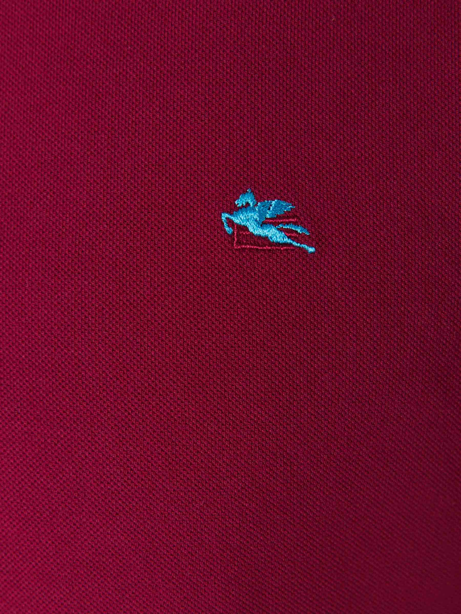 Outlet online Etro Hombre Polo Logo Bordado color Rojo Cereza sku 551-000302 01 - Foto 4
