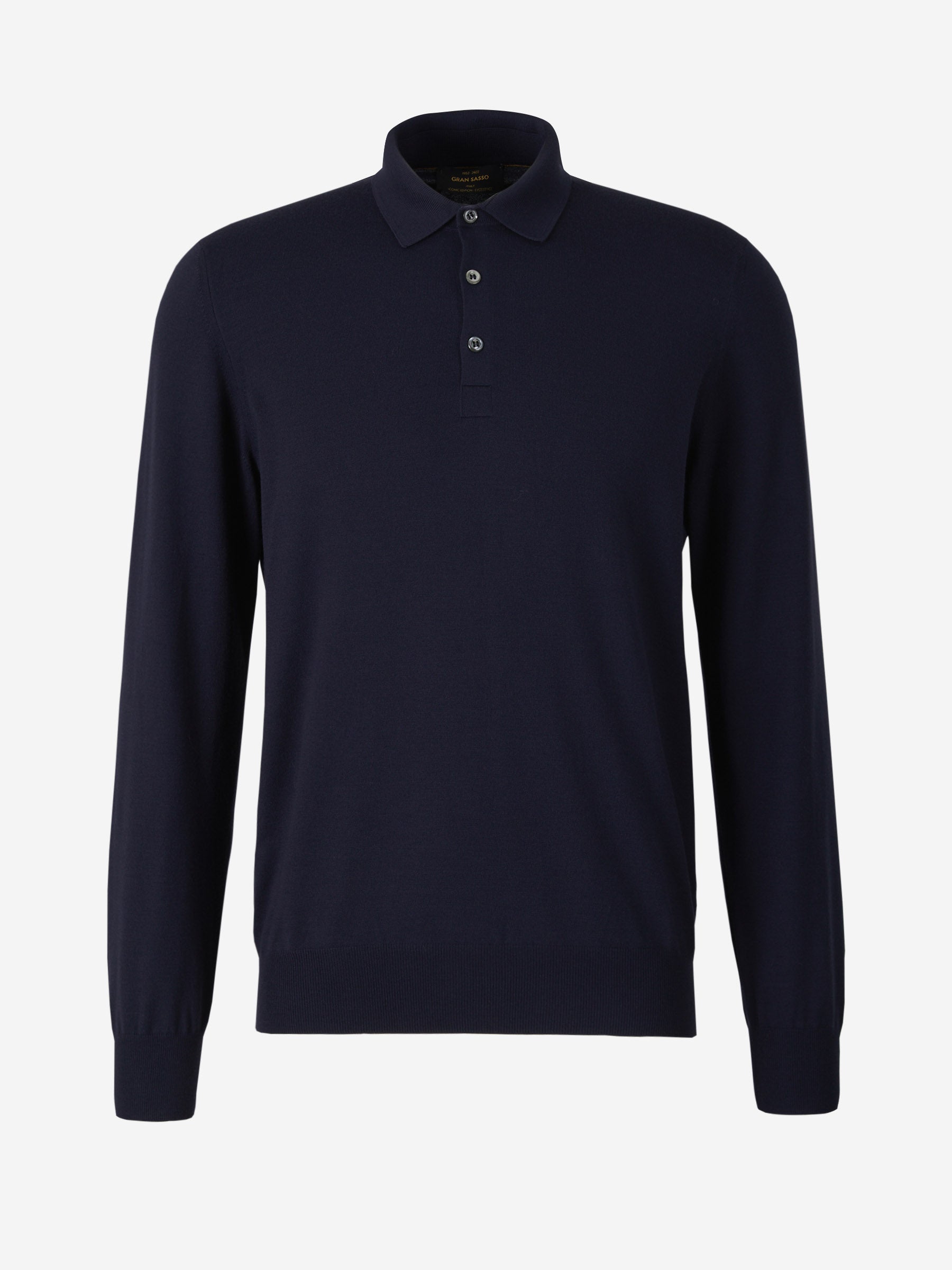 Outlet online Gran Sasso Hombre Polo Punto Lana color Negro sku 551-000303 02 - Foto 1