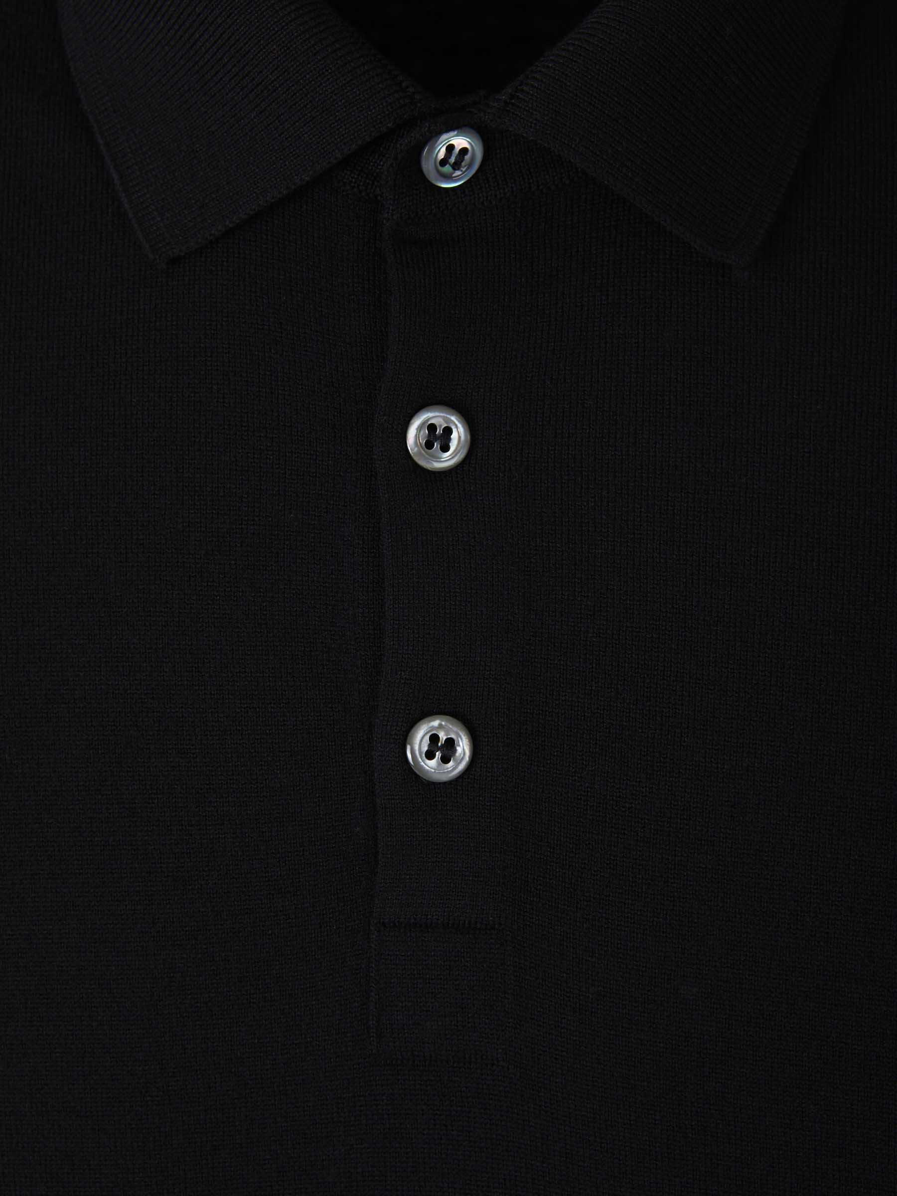 Outlet online Gran Sasso Hombre Polo Punto Lana color Negro sku 551-000303 02 - Foto 7