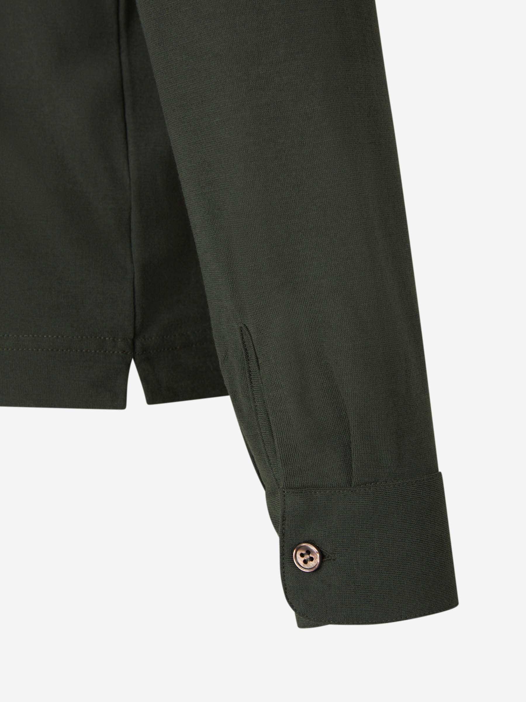 Outlet online Zanone Hombre Polo Liso Algodón color Verde Oscuro sku 551-000332 03 - Foto 4