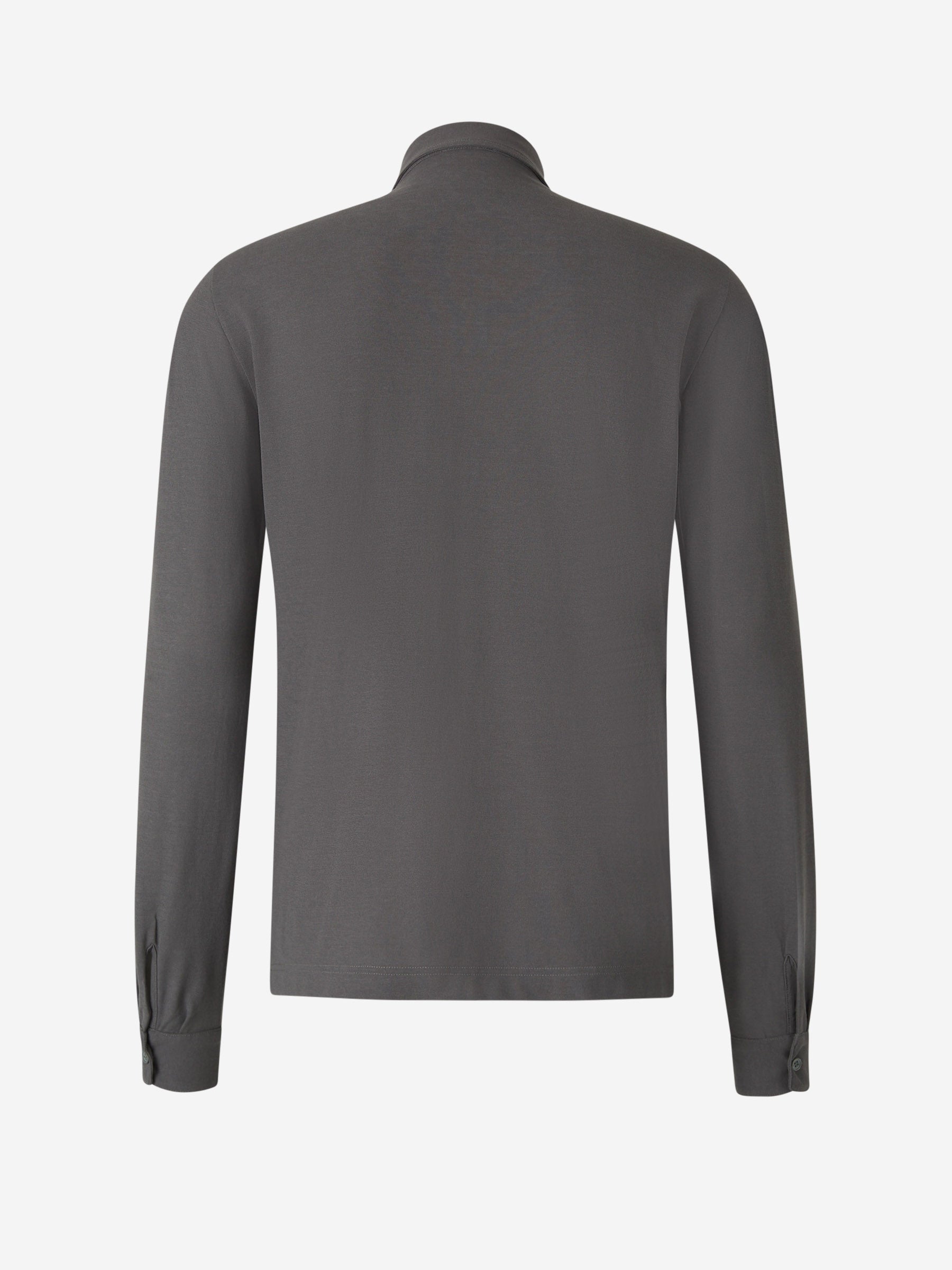 Zanone Hombre Barcelona Polo Liso Algodón color Gris Antracita sku 551-000332 04 - Foto 2