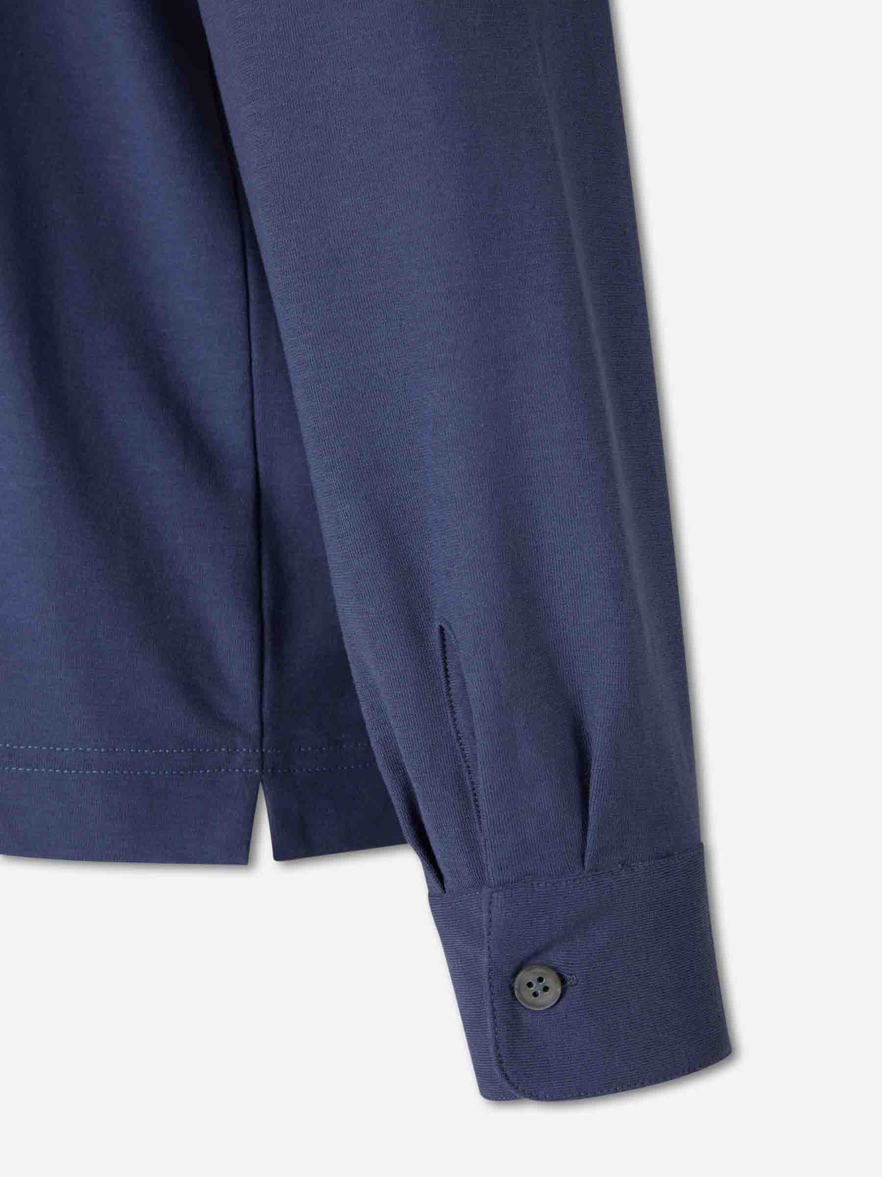 Zanone Hombre Barcelona Polo Liso Algodón color Azul Marino sku 551-000332 05 - Foto 4