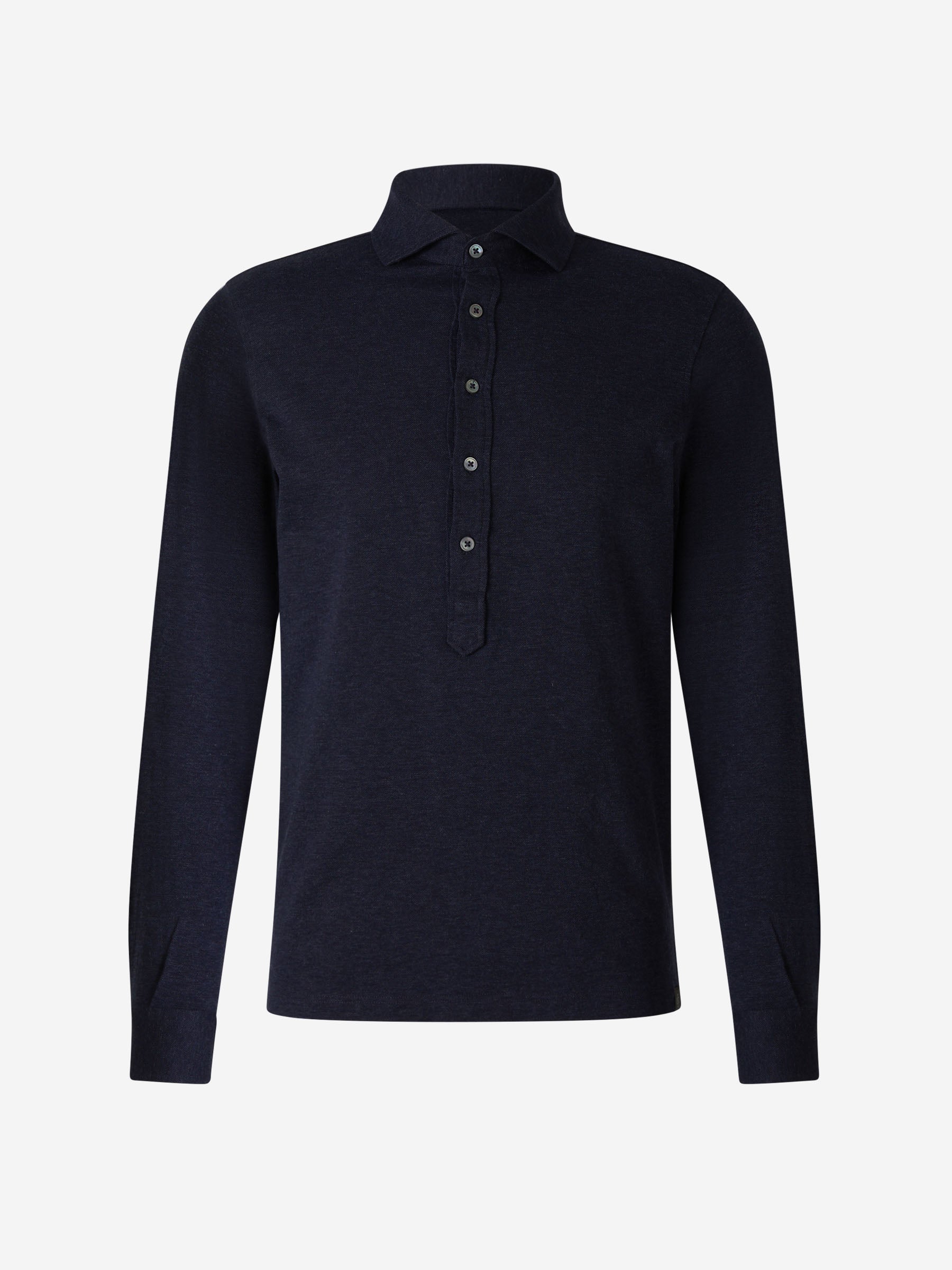 Outlet online Gran Sasso Hombre Polo Pop-Over Largo color Negro sku 551-000360 02 - Foto 1
