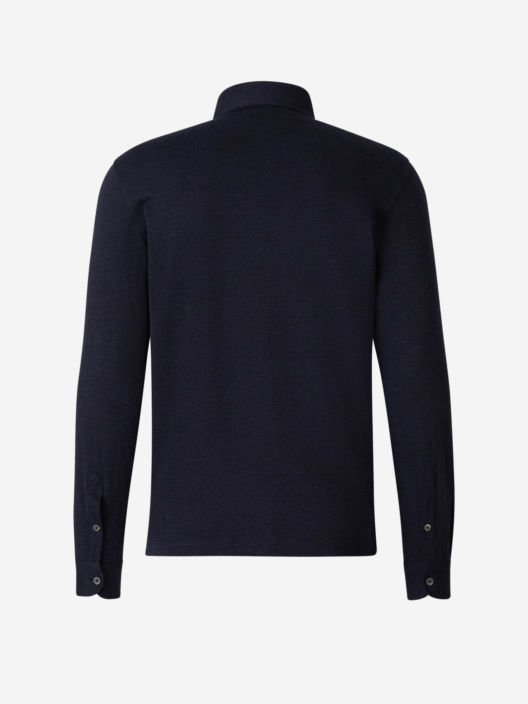 Outlet online Gran Sasso Hombre Polo Pop-Over Largo color Negro sku 551-000360 02 - Foto 2