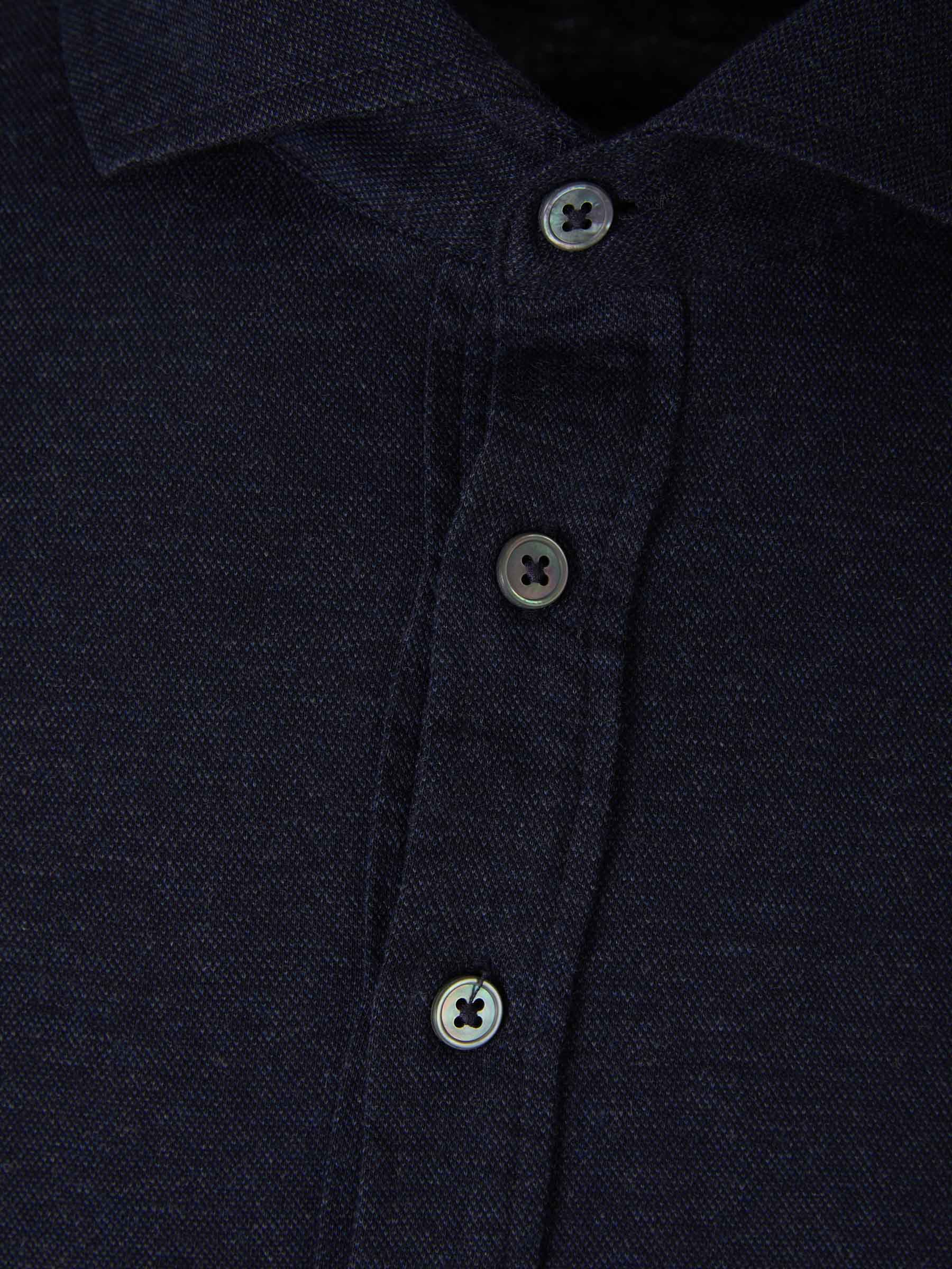 Outlet online Gran Sasso Hombre Polo Pop-Over Largo color Negro sku 551-000360 02 - Foto 3