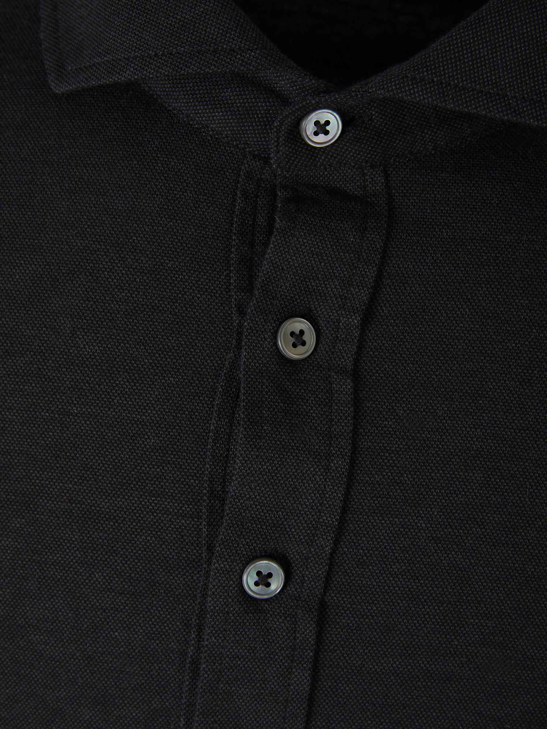 Outlet online Gran Sasso Hombre Polo Pop-Over Largo color Negro sku 551-000360 02 - Foto 7