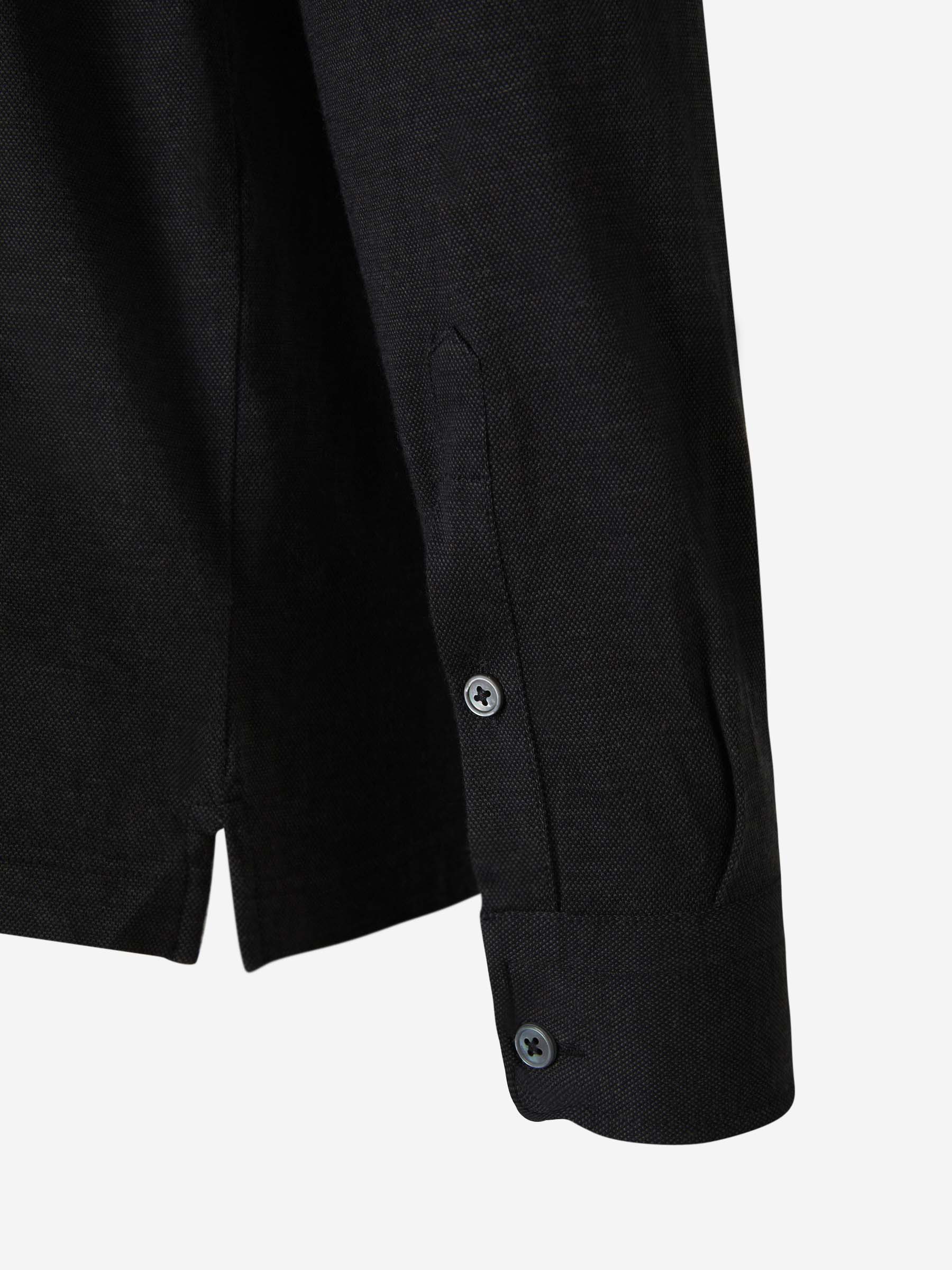 Outlet online Gran Sasso Hombre Polo Pop-Over Largo color Negro sku 551-000360 02 - Foto 8