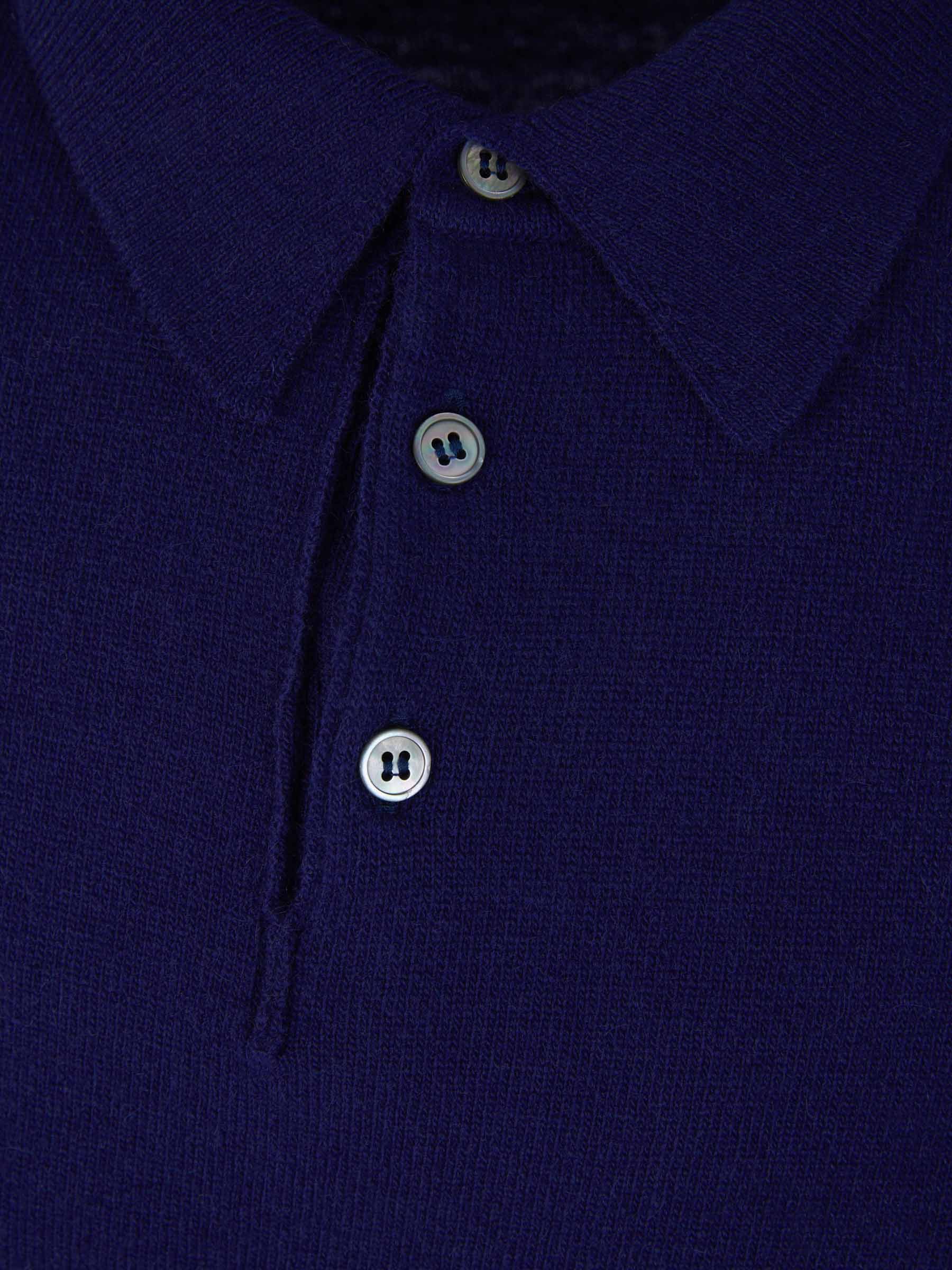 Outlet online Zanone Hombre Polo Lana y Cashmere color Azul Cobalto sku 551-000367 01 - Foto 3