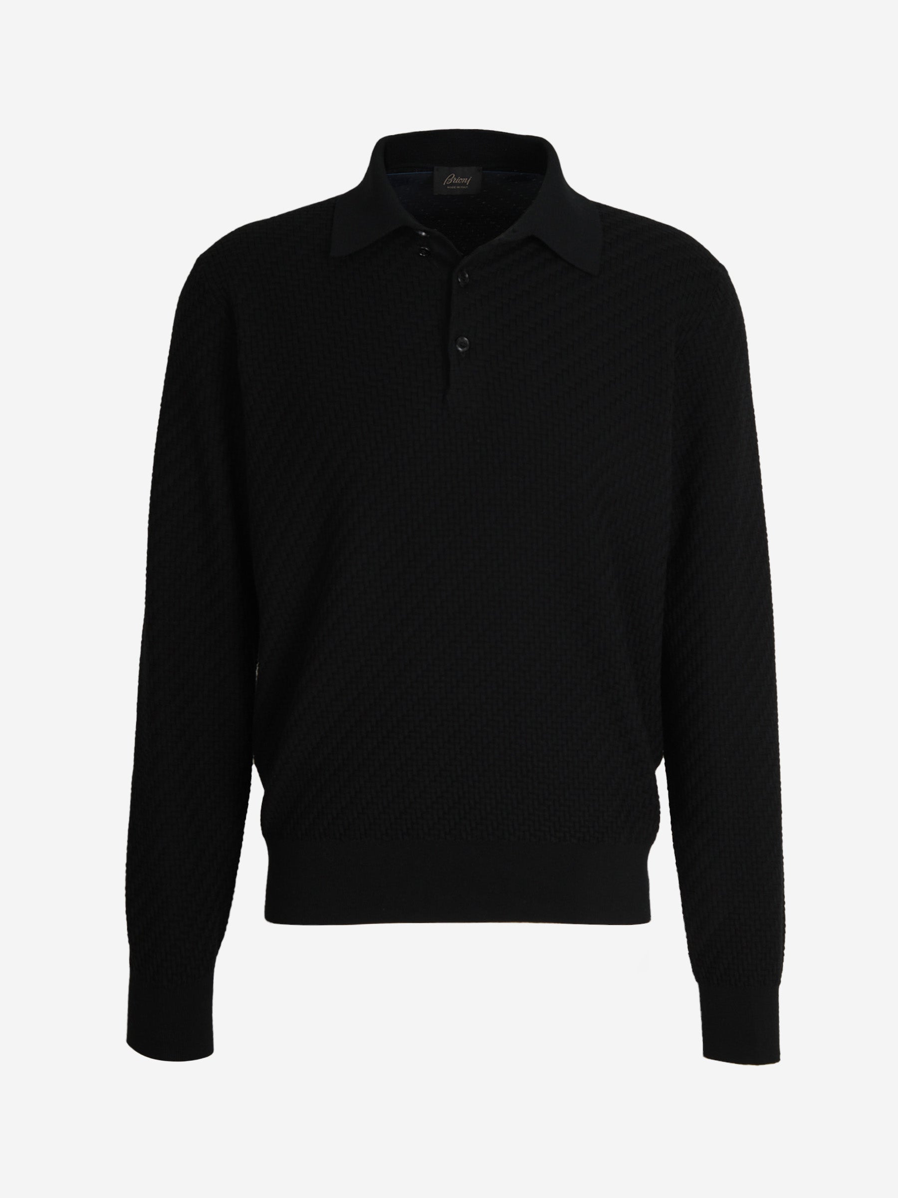 Outlet online Brioni Hombre Polo Punto Texturizado color Azul Marino sku 551-000371 01 - Foto 1